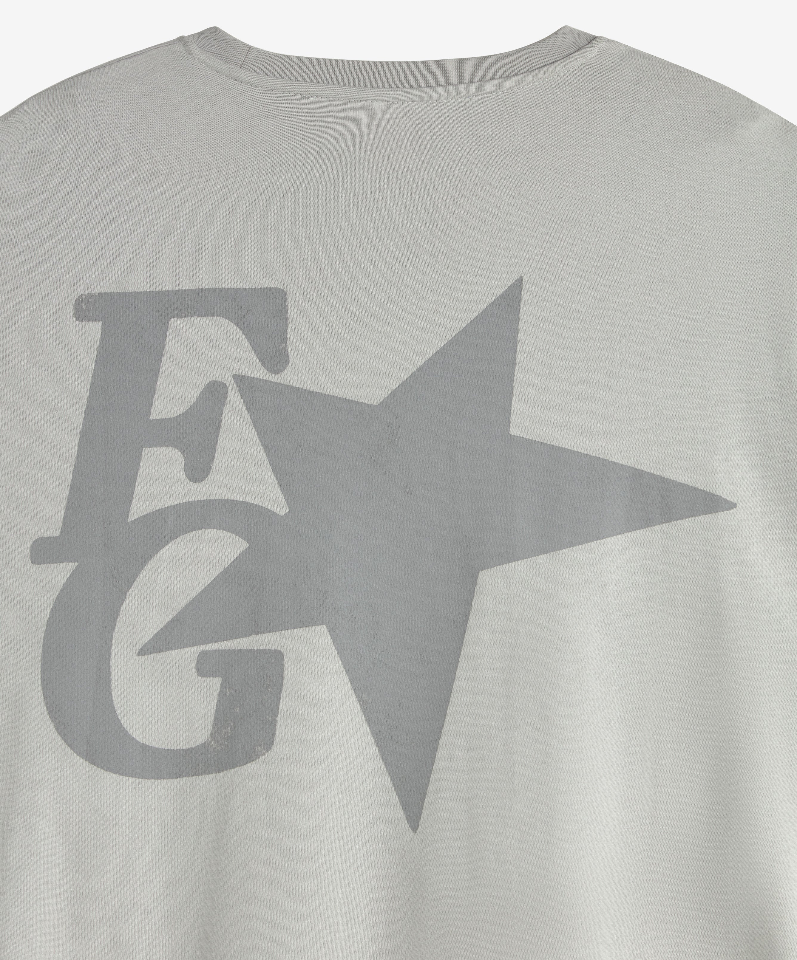 Star Boxy Tee Light Grey