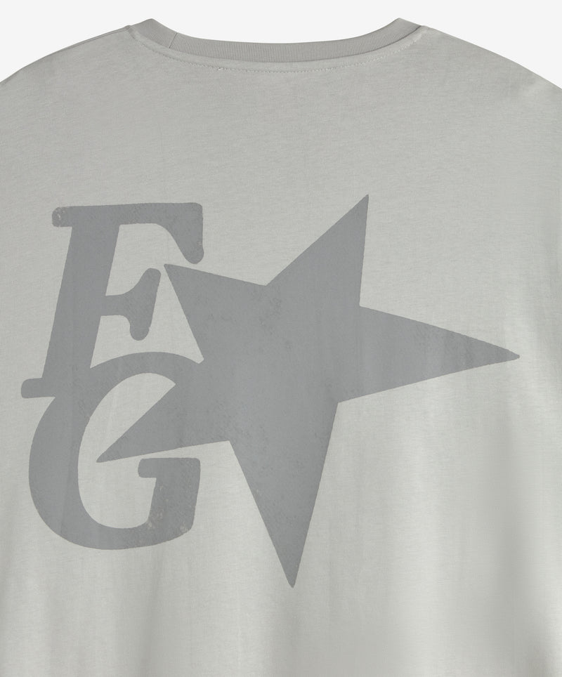 Star Boxy Tee Light Grey
