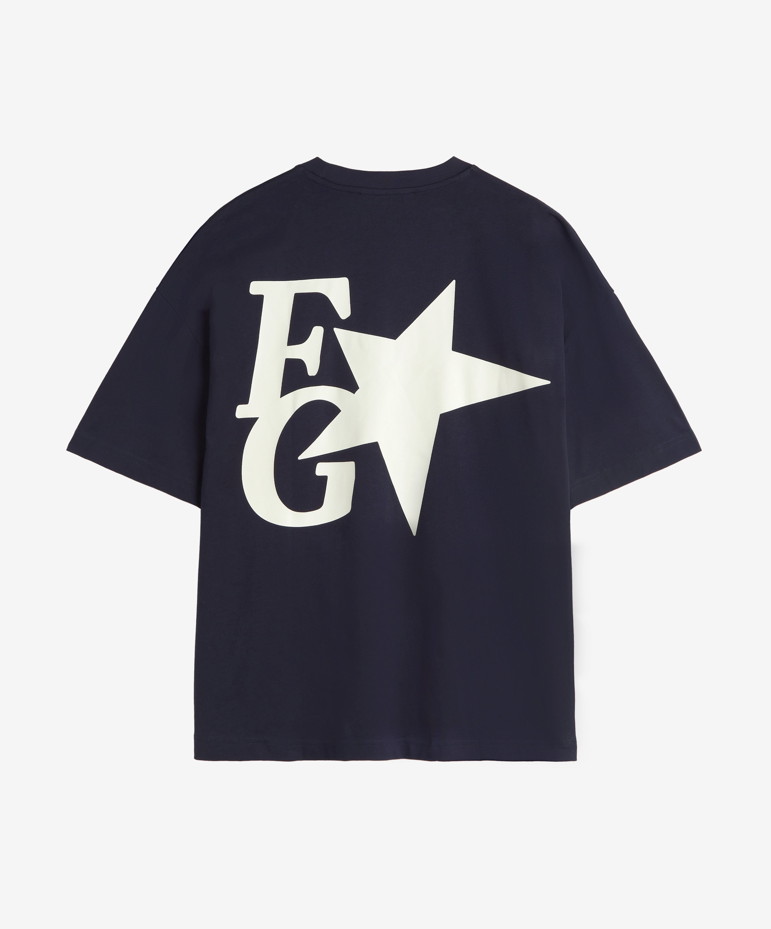 Star Boxy Tee Navy