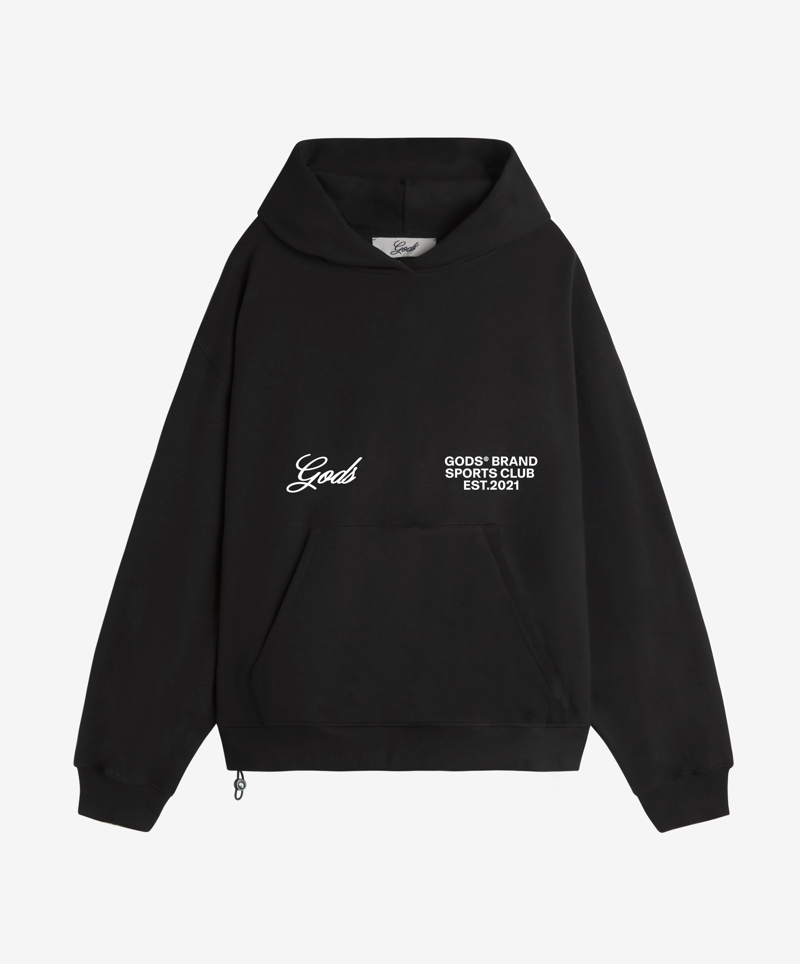 Gods® Brand Sports Club Hoodie Black