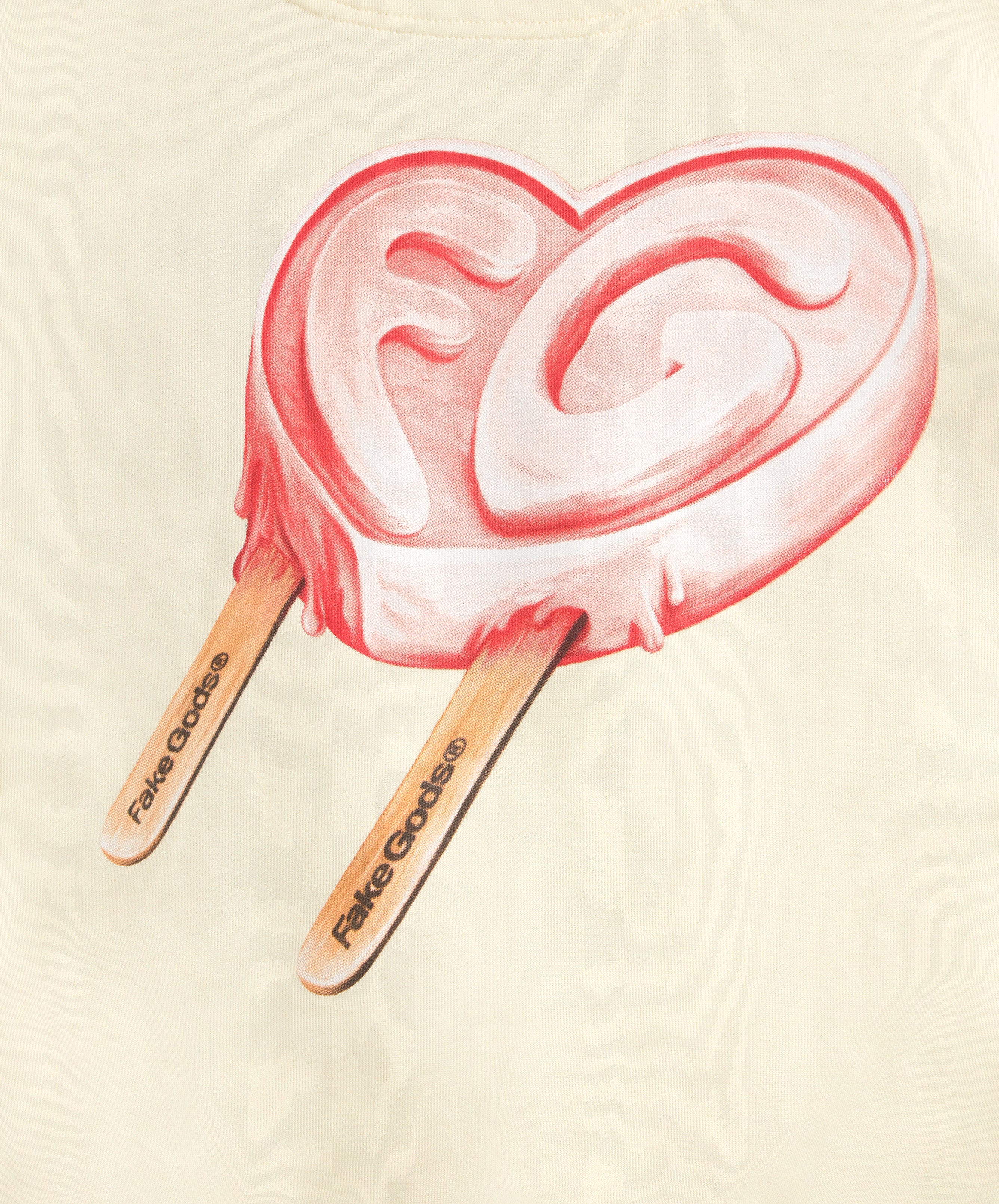 Iced Heart Hoodie Cream