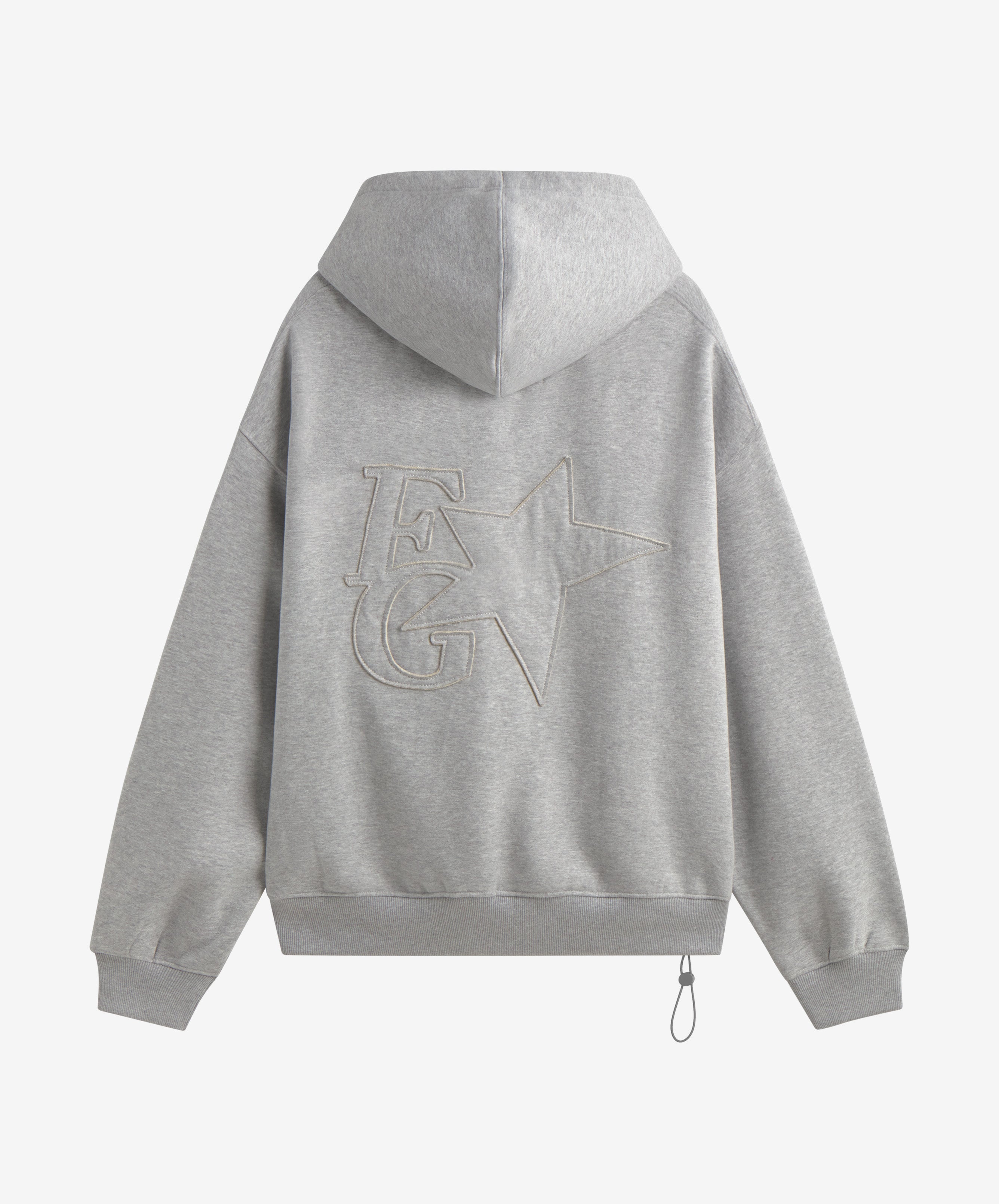 Star Hoodie Grey Melange
