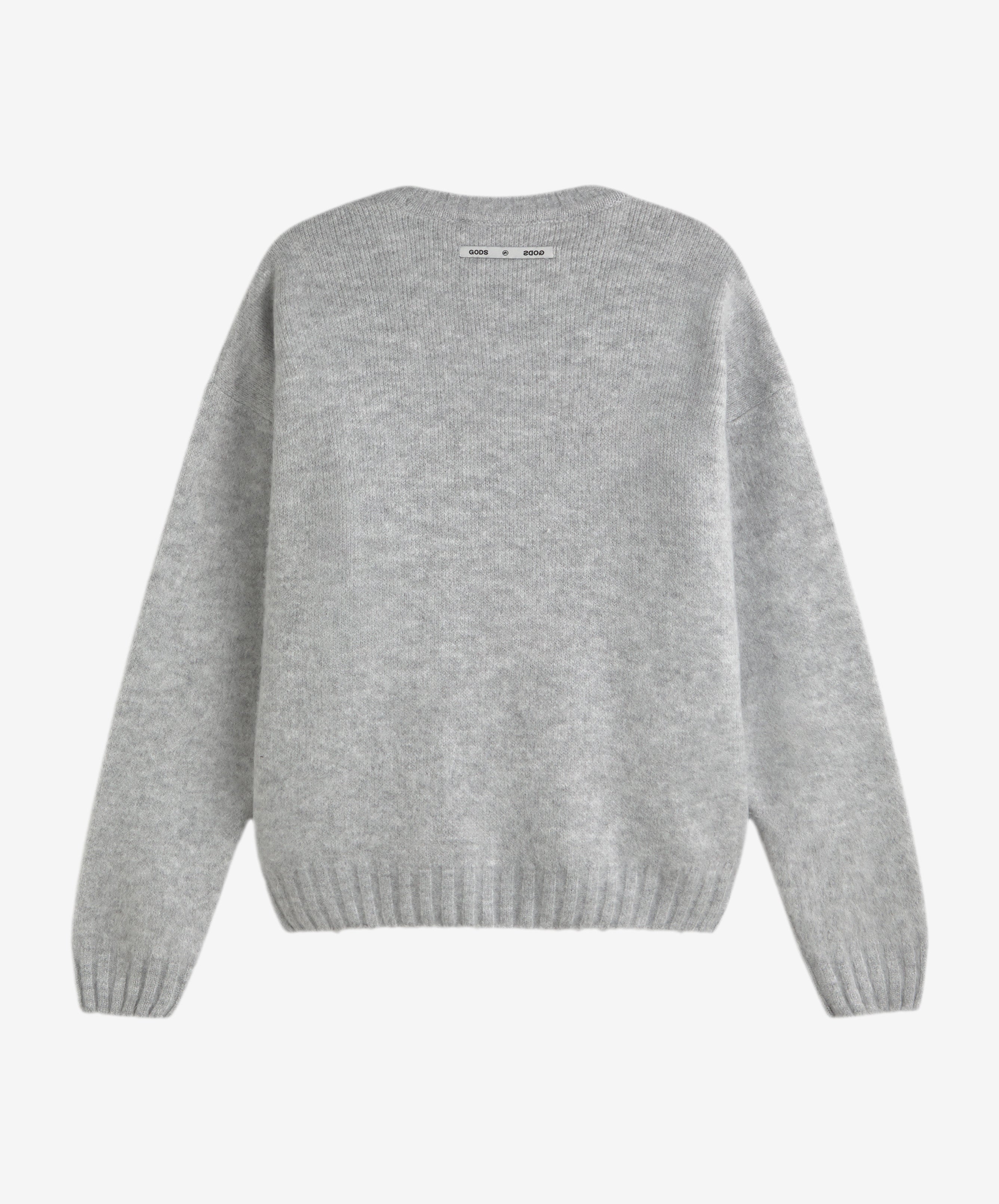 Billiard Knitted Mohair Sweater Light Grey