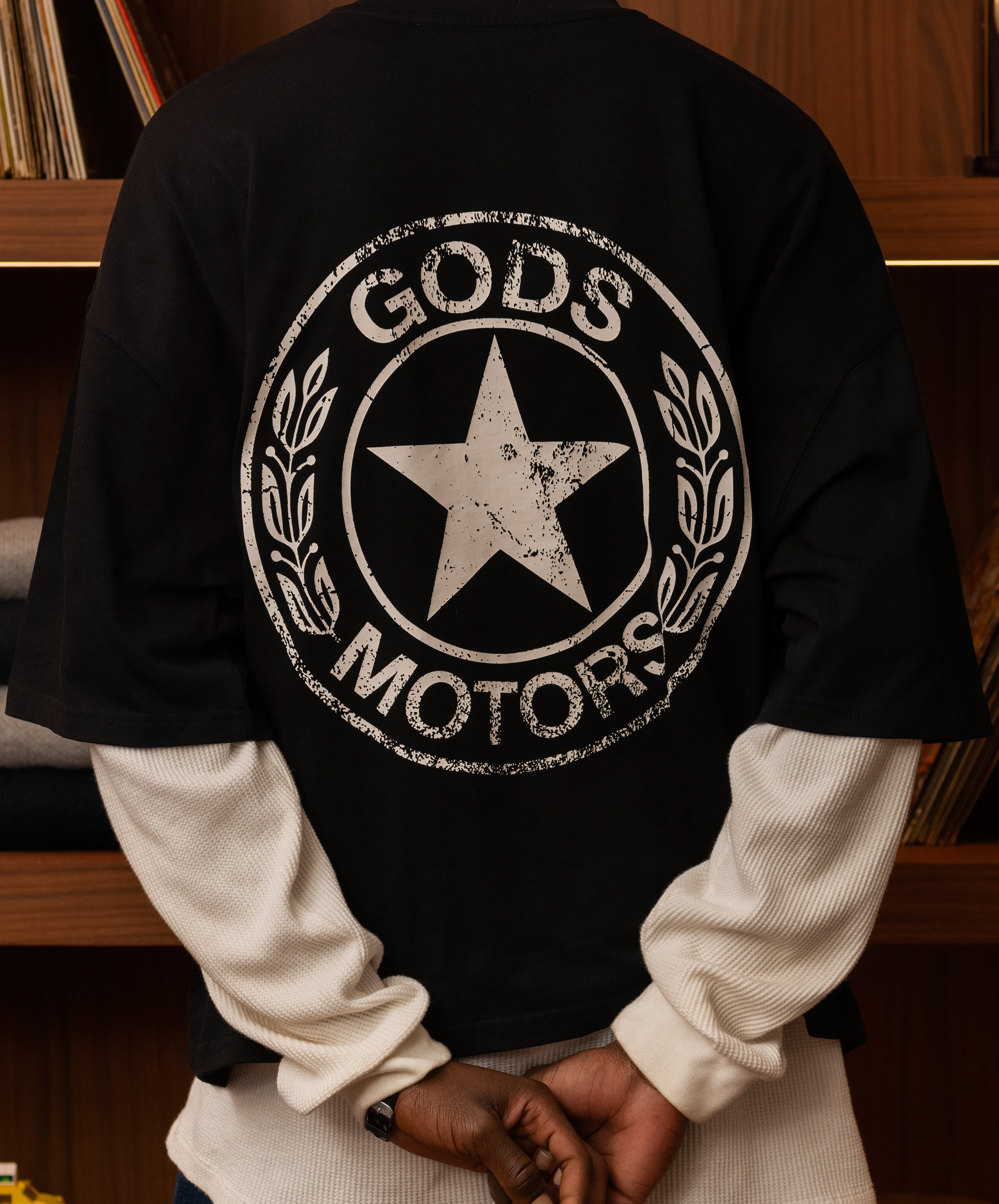 Motor Boxy Tee Black