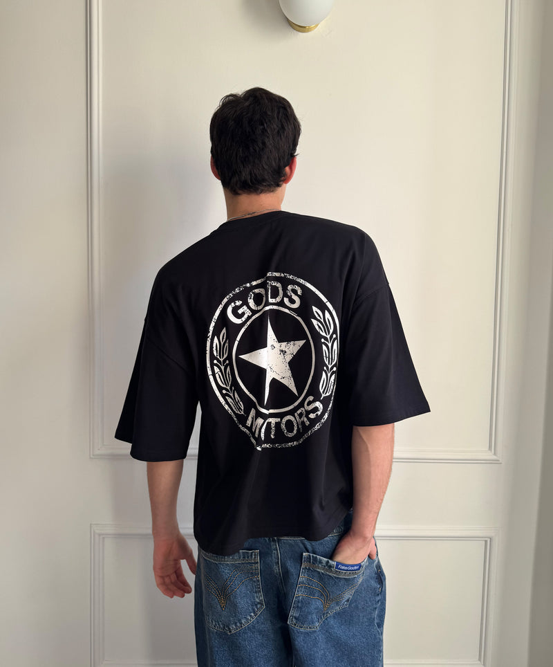 Motor Boxy Tee Black