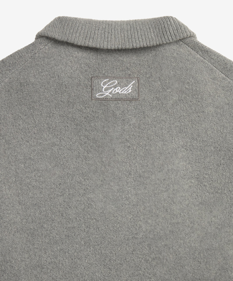G'S Knitted Zipper Light Grey