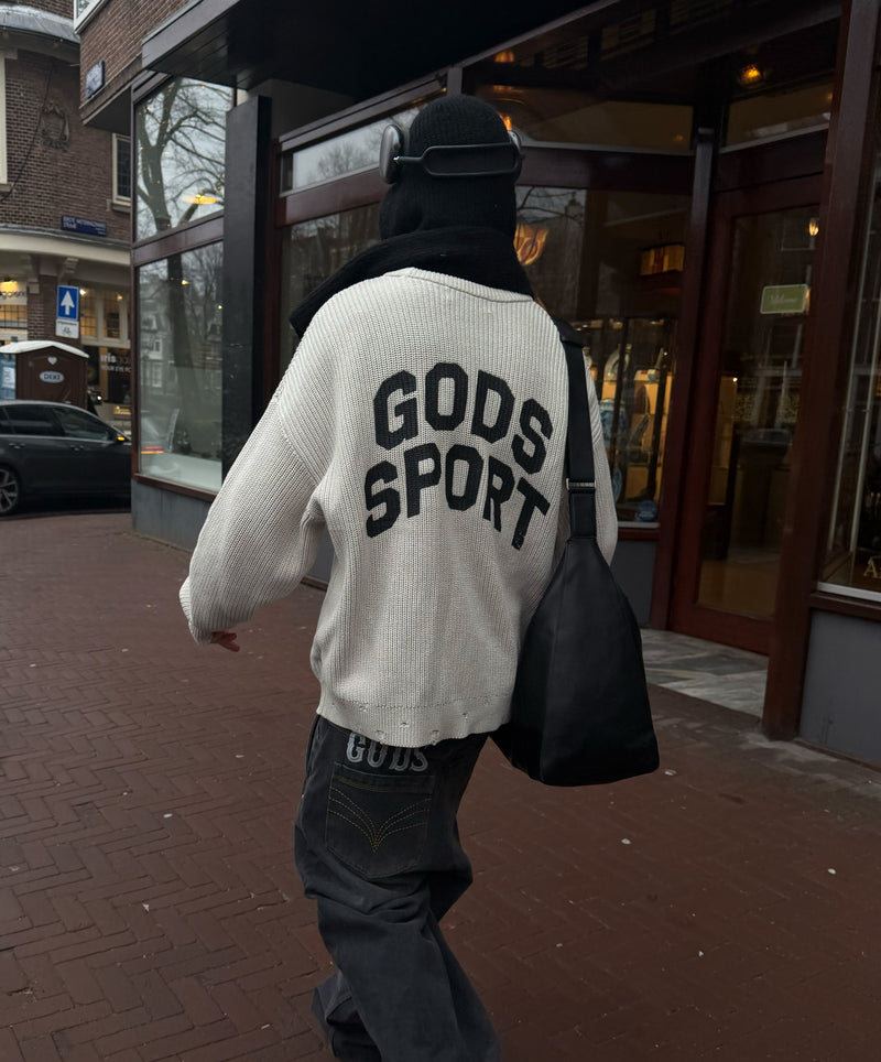 Gods Sport Knitted Sweater Gray