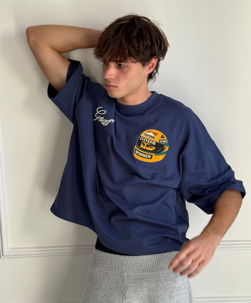 Ayr Boxy Tee Navy