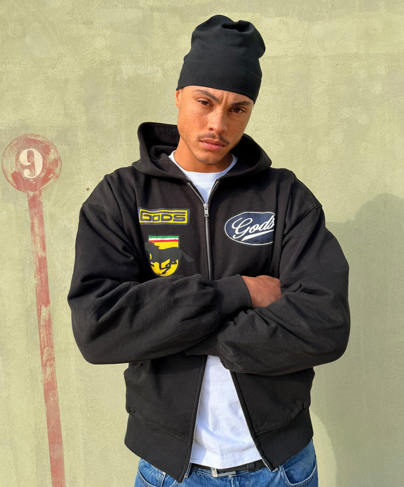 Racing Zipper Black