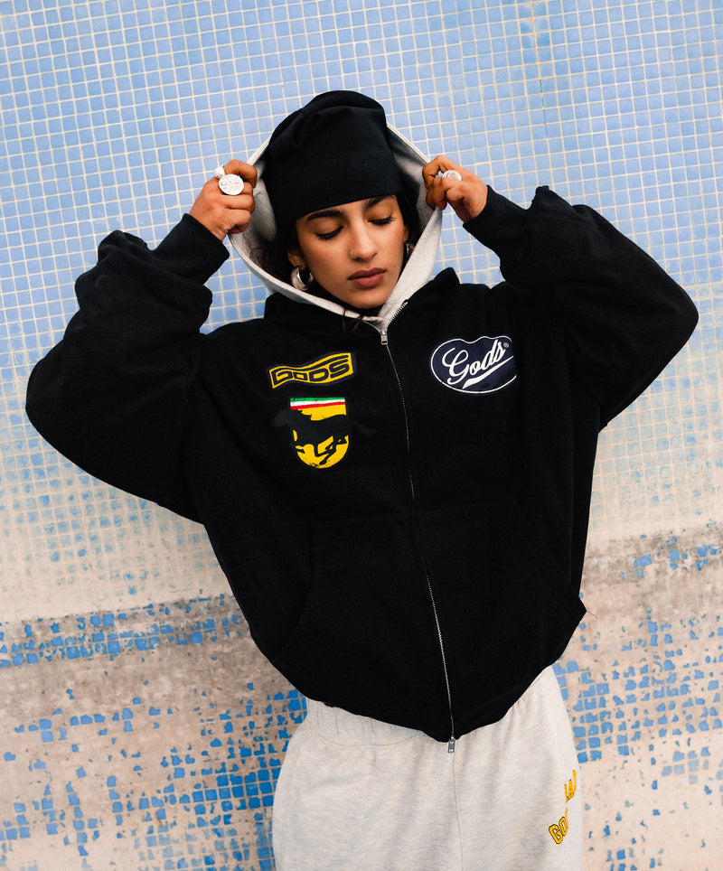 Racing Zipper Black