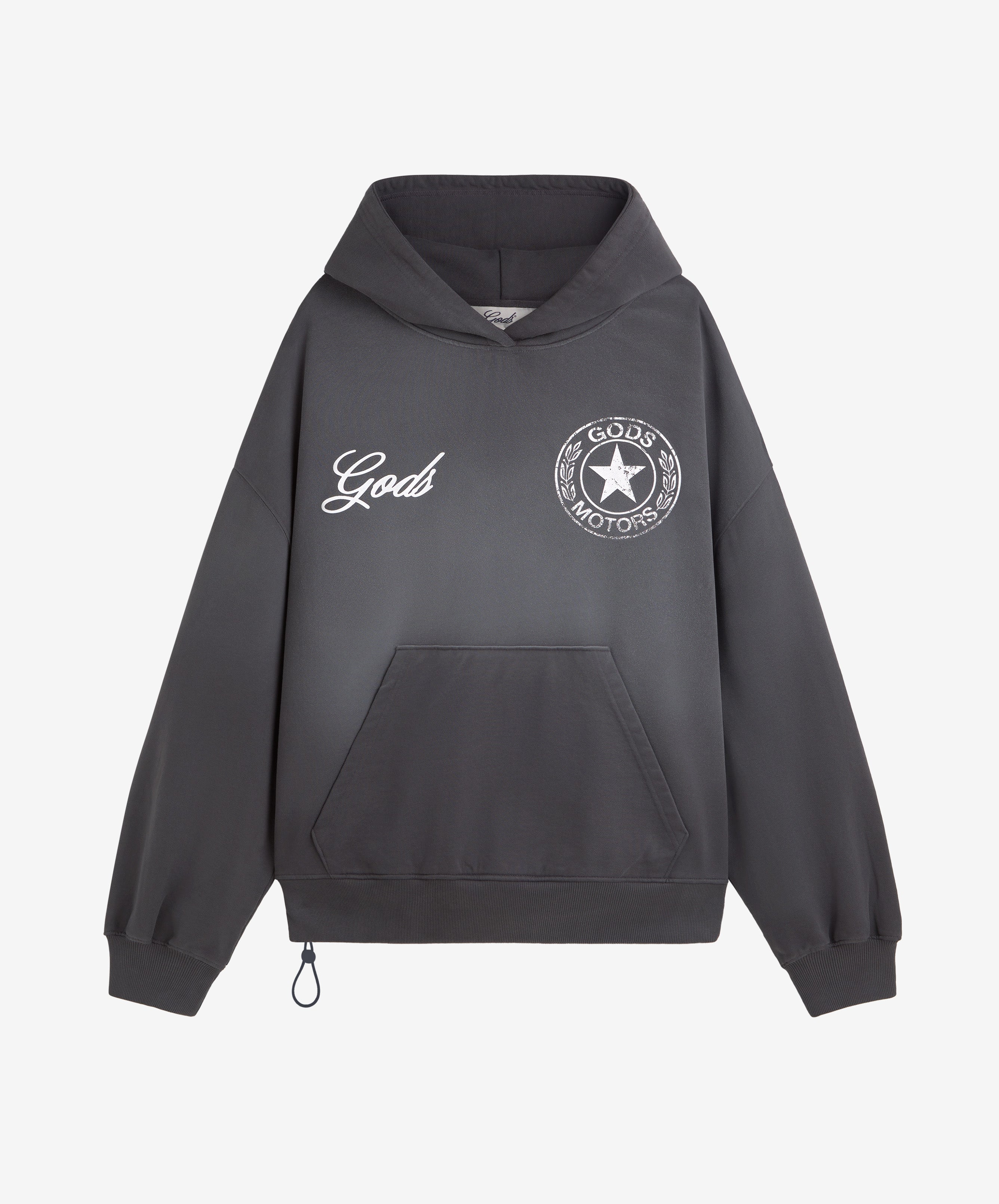 Motor Cropped Hoodie Black