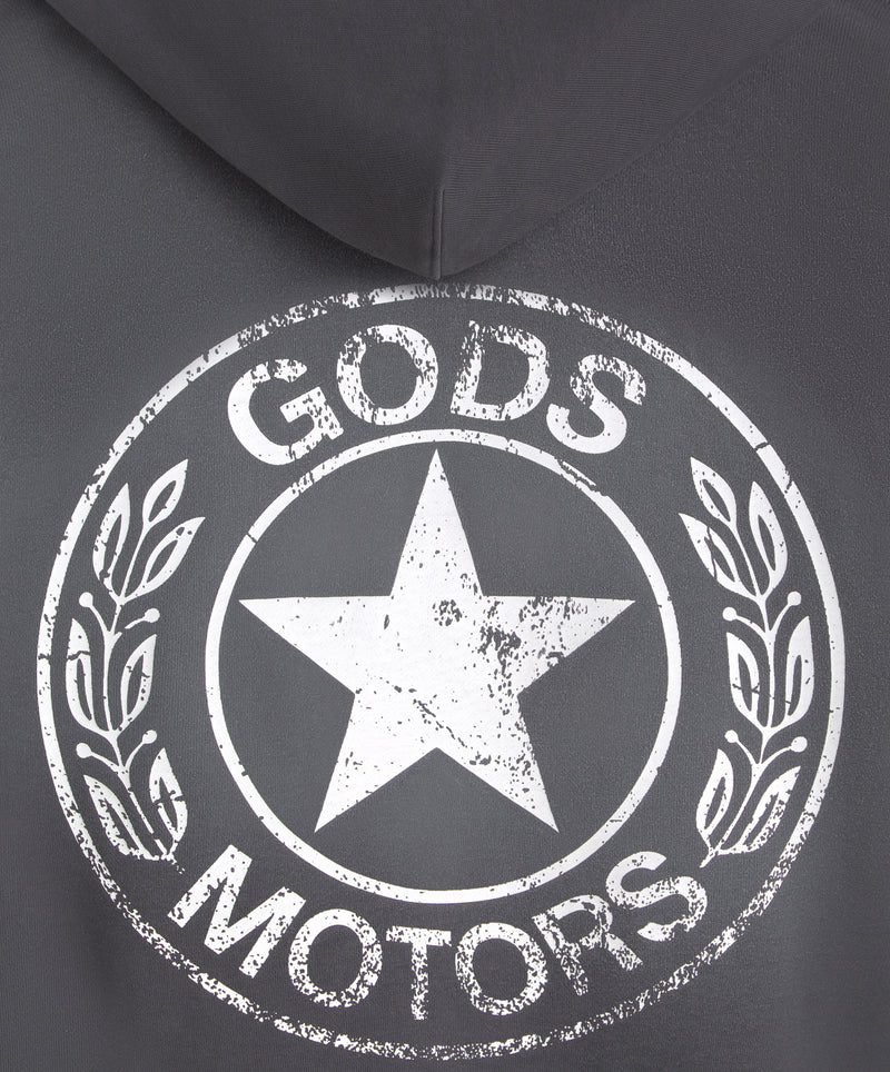 Motor Cropped Hoodie Black
