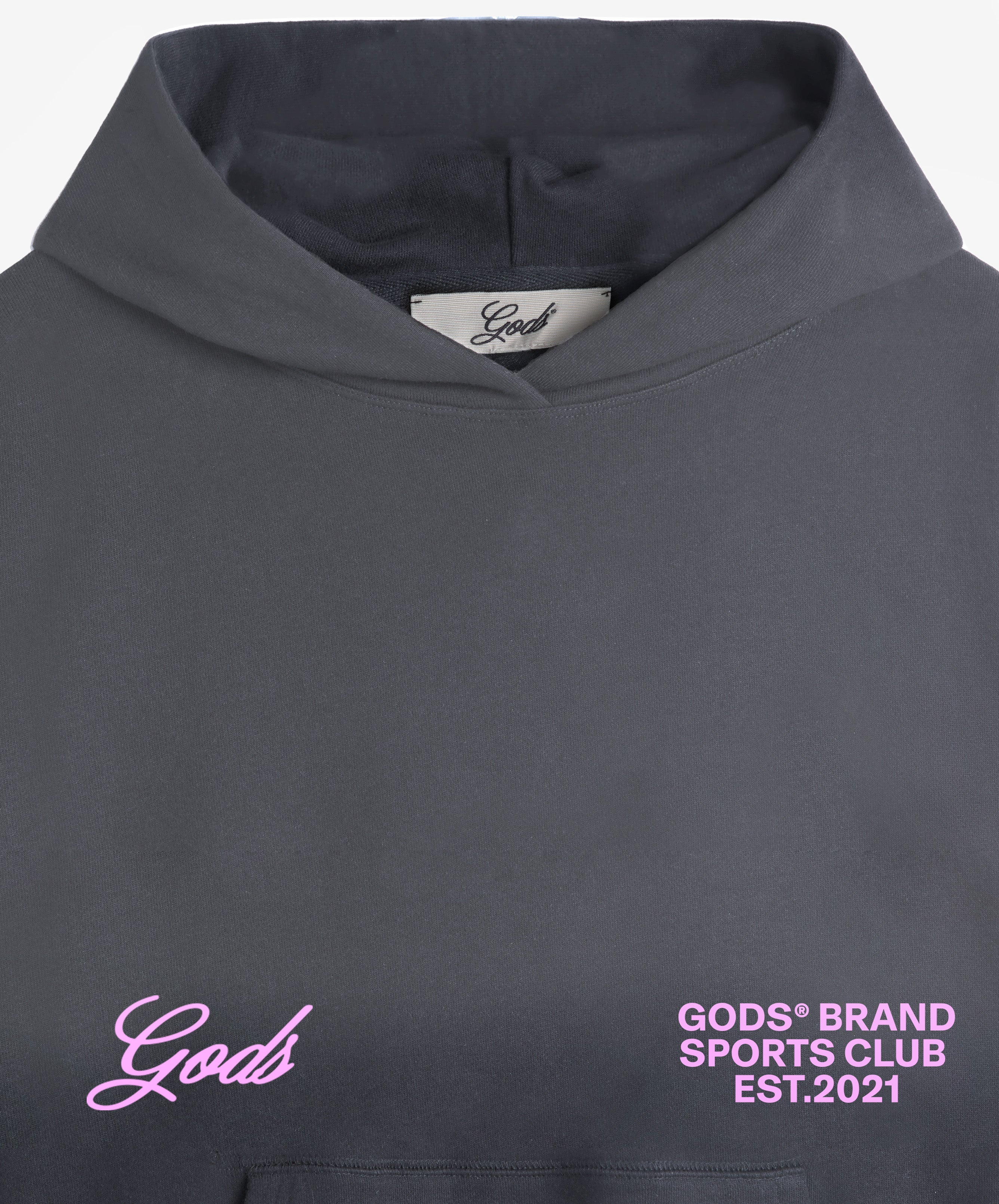 Gods® Brand Sports Club Hoodie Grey