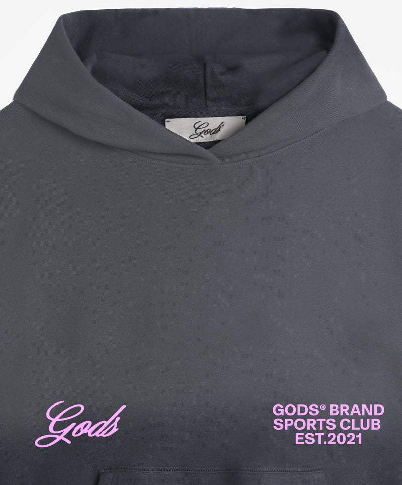Gods® Brand Sports Club Hoodie Grey