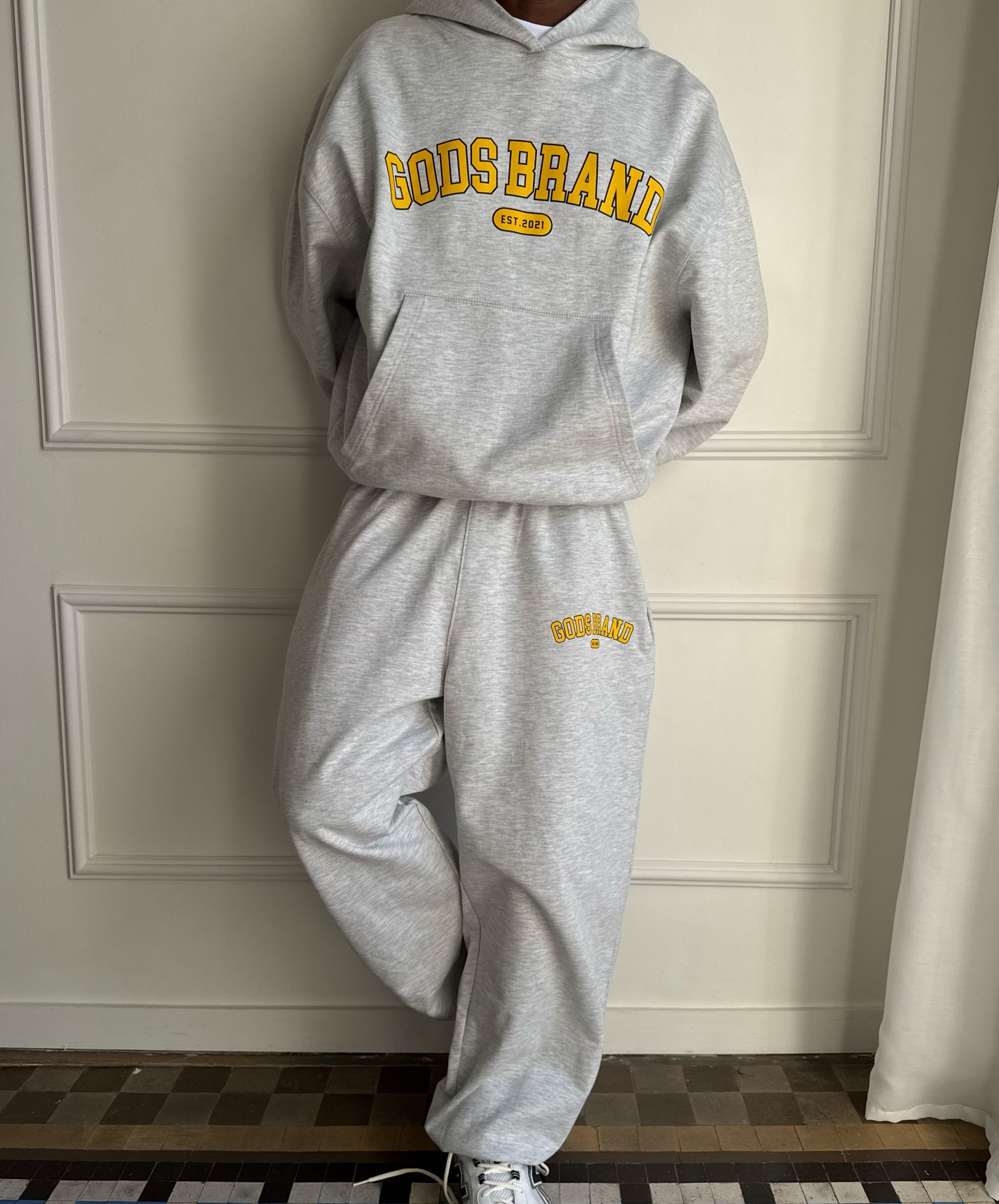 Godsbrand Cropped Hoodie Grey Melange