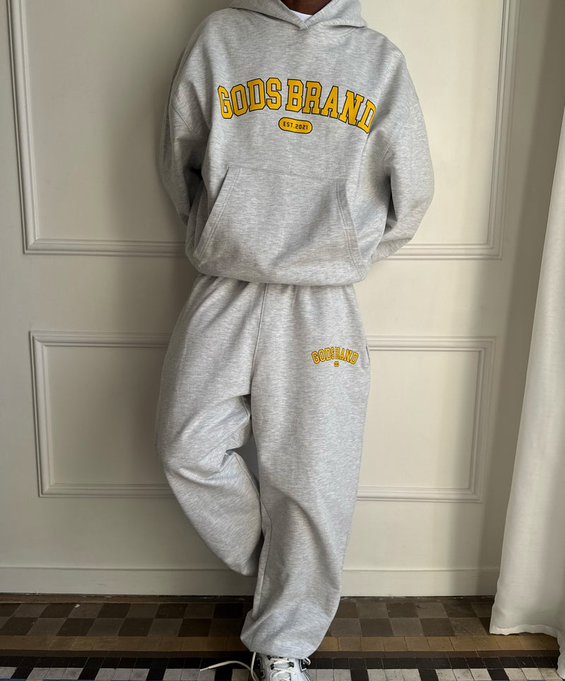 Godsbrand Cropped Hoodie Grey Melange