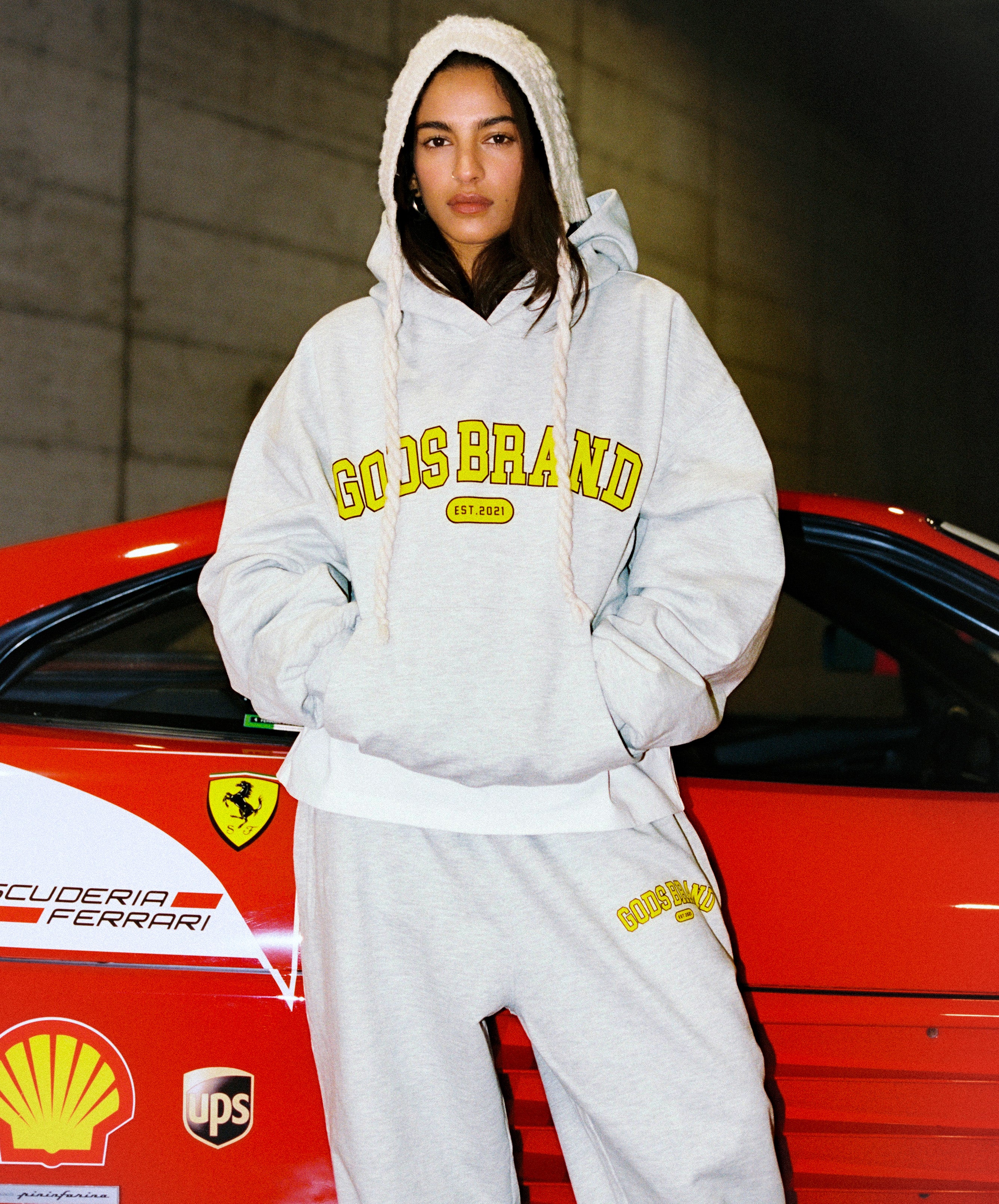 Godsbrand Cropped Hoodie Grey Melange