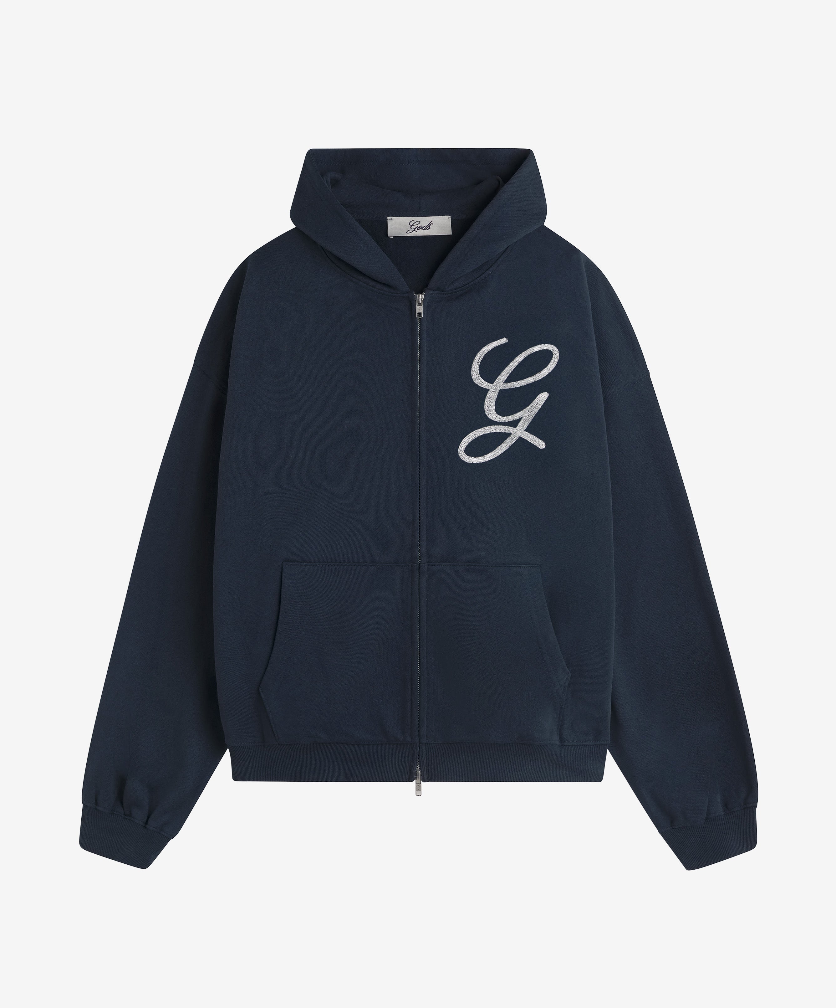 Love Script Zipper Navy