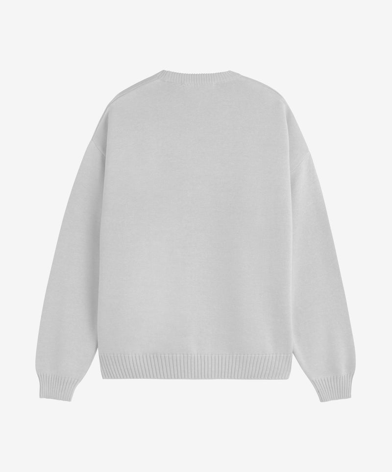 Valentine's Knitted Sweater Light Grey