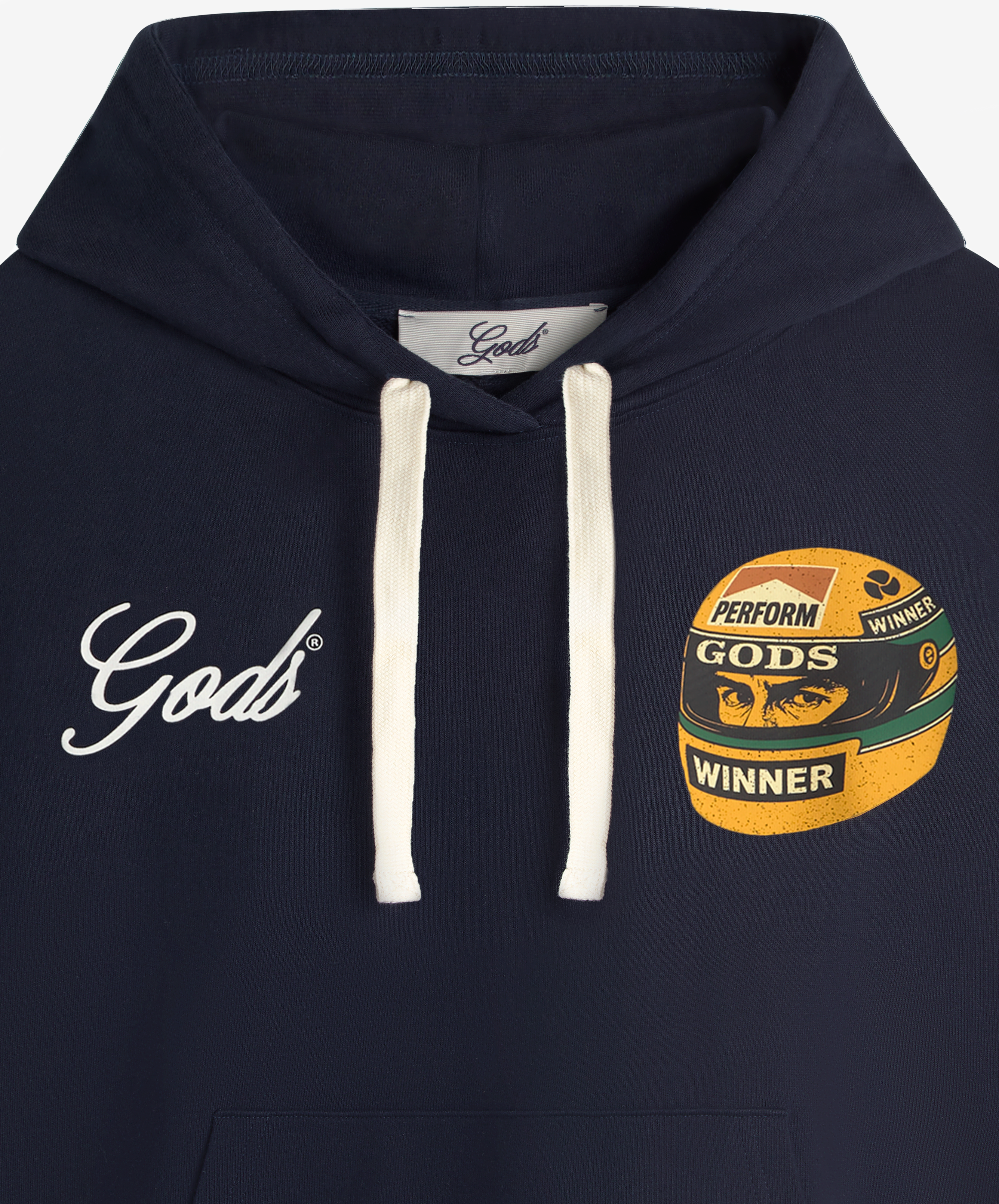 Ayr Cropped Hoodie Navy