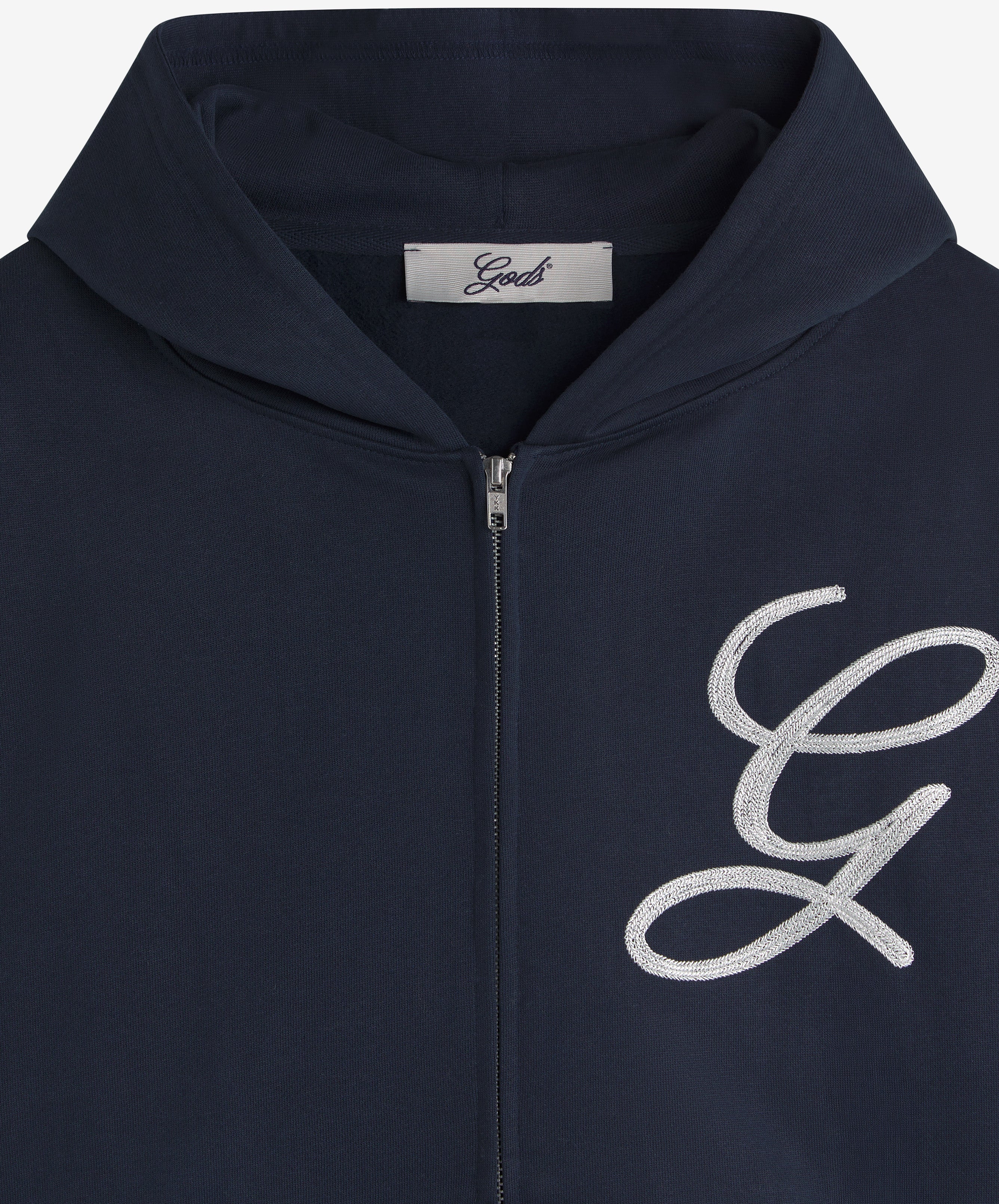 Love Script Zipper Navy