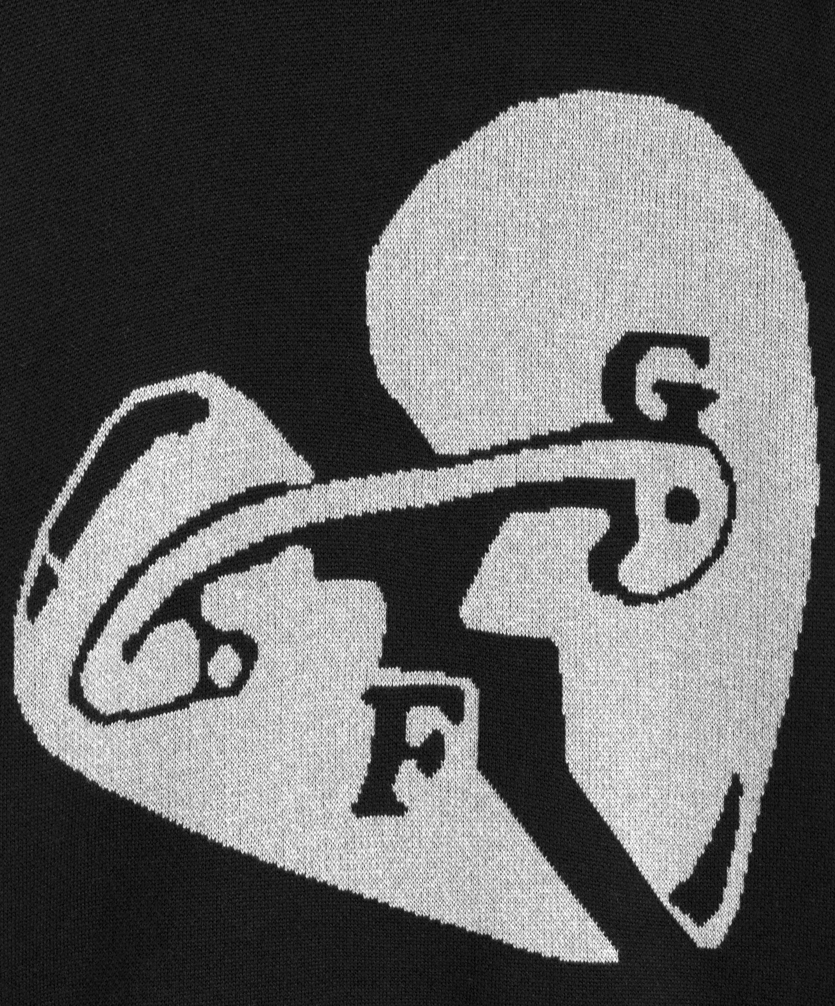 Valentine's Knitted Sweater Black