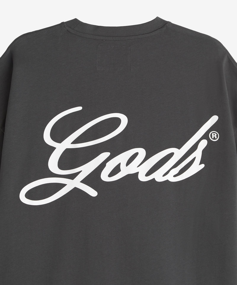 Love Script Boxy Tee Dark Gray