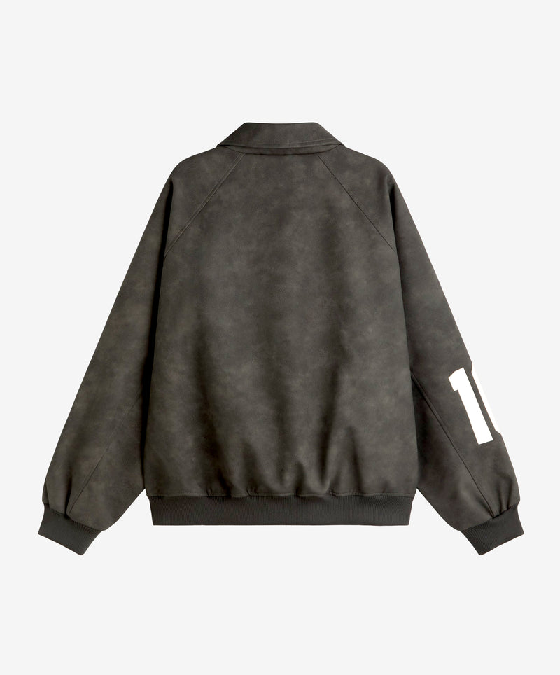 Vegan Leather Jacket Dark Gray