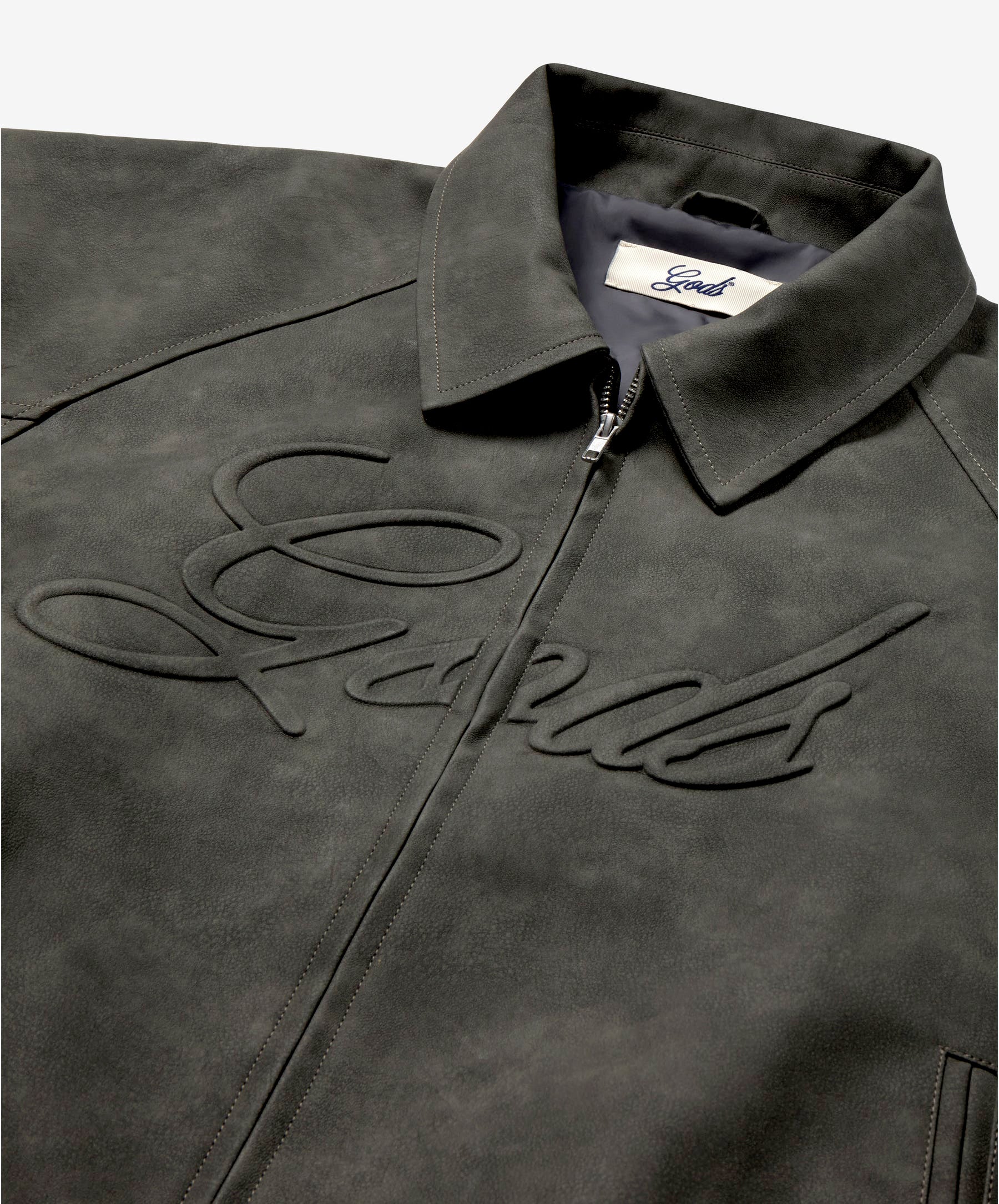 Vegan Leather Jacket Dark Grey