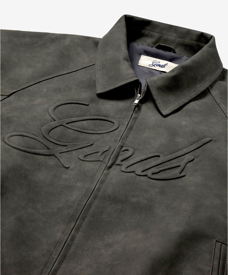 Vegan Leather Jacket Dark Gray