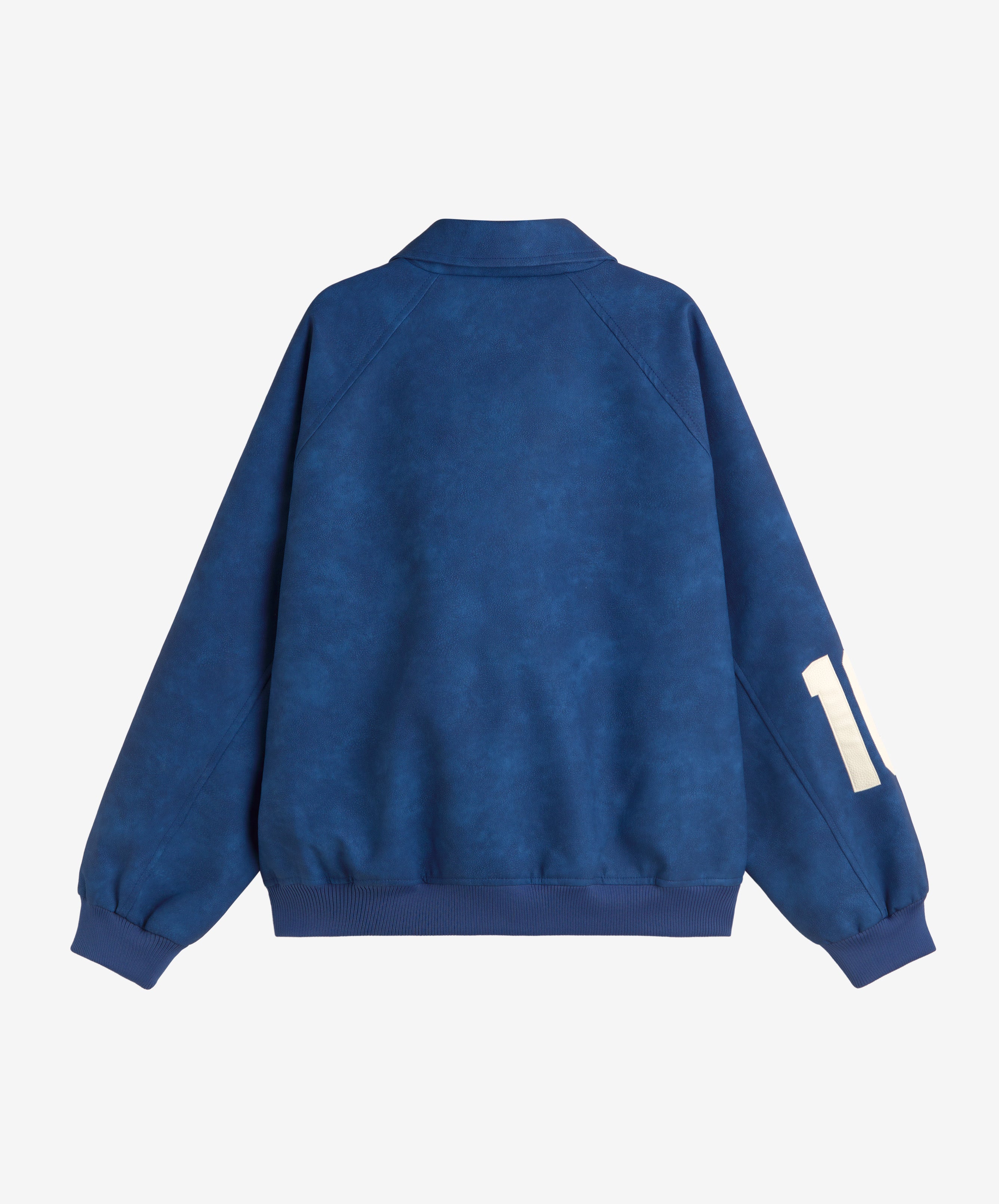 Vegan Leather Jacket Blue