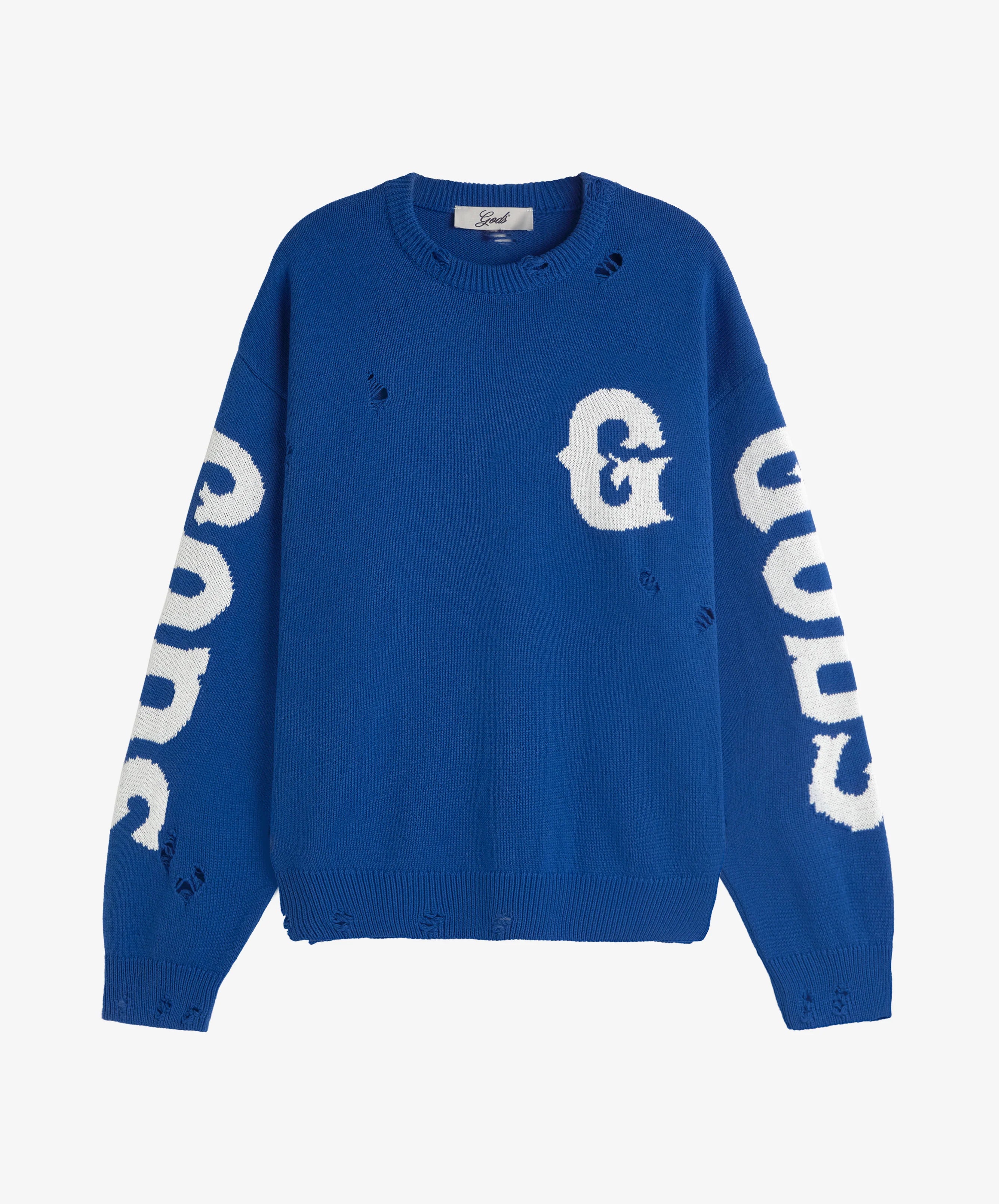 G Side Knitted Sweater Blue