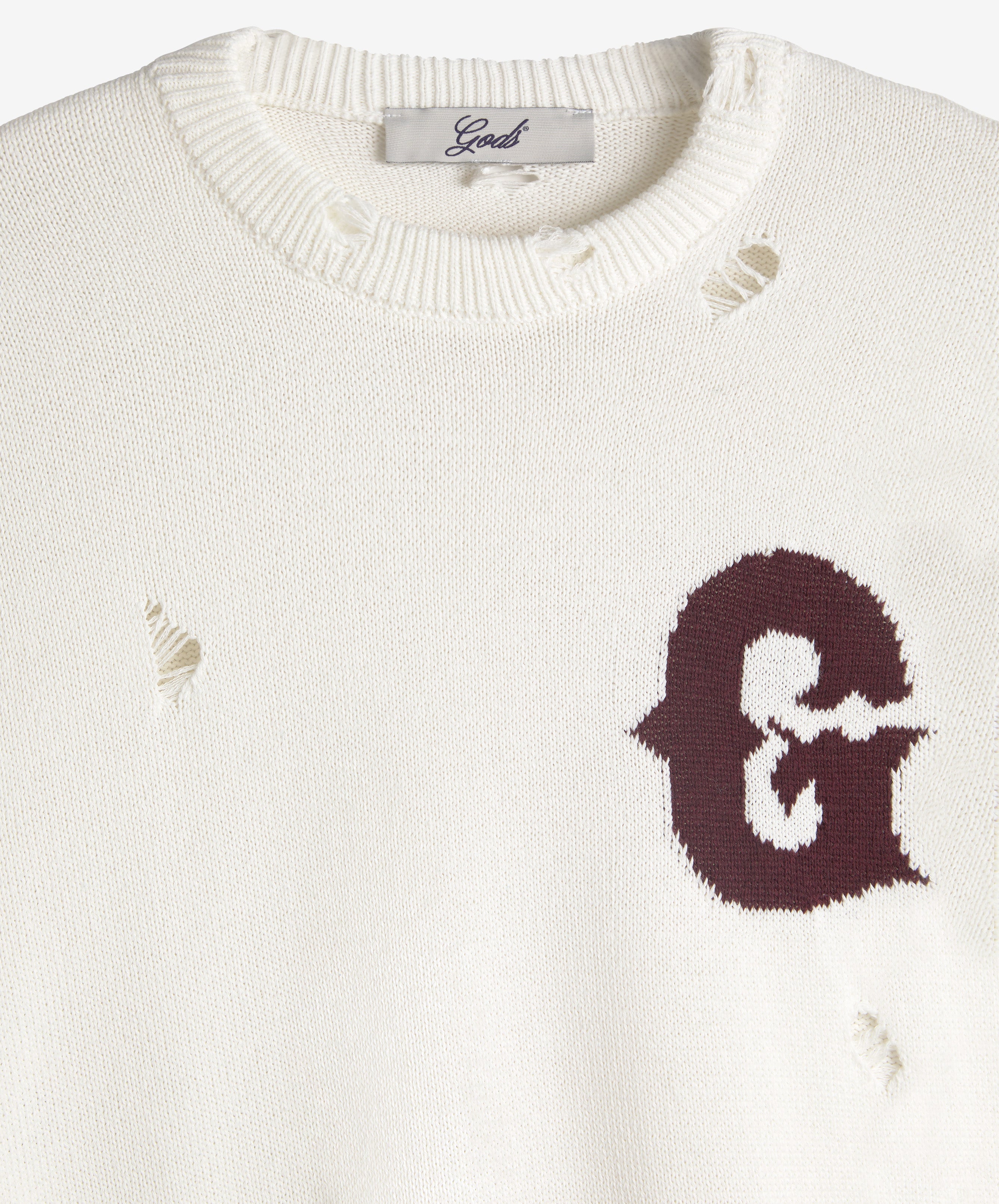 G Side Knitted Sweater White