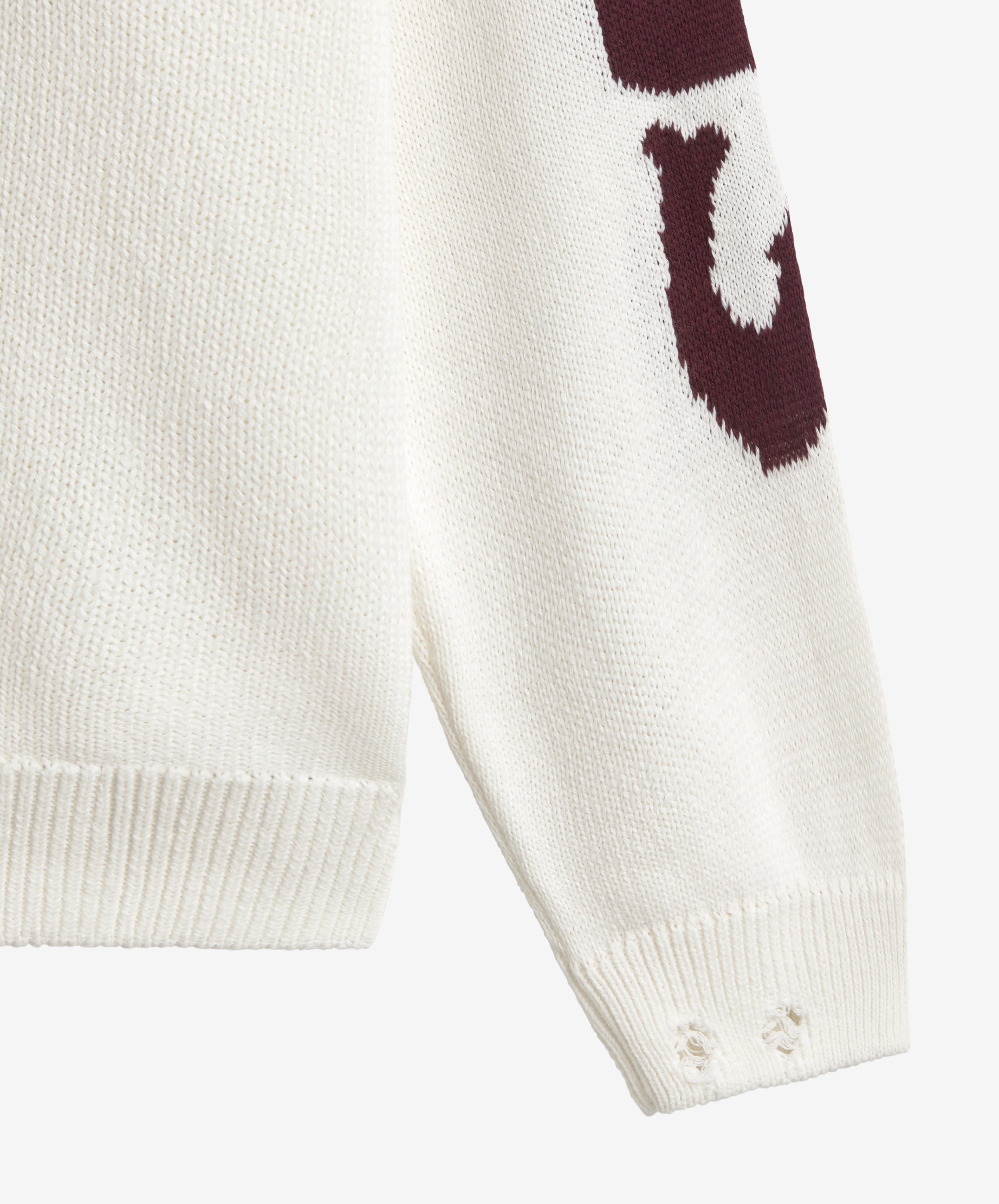 G Side Knitted Sweater White
