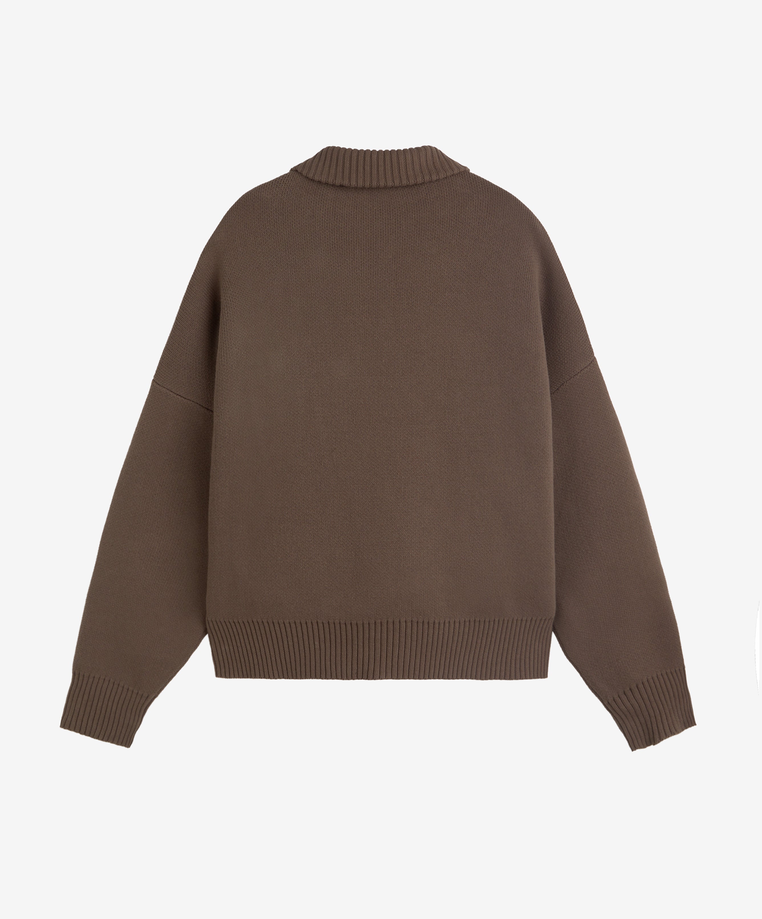 Racing Knitted Zipper Brown