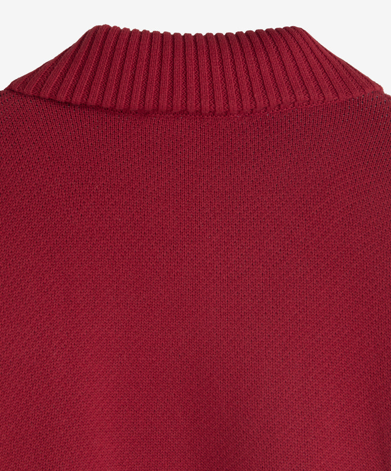 Alpine Rally Knitted Zipper Red-Navy