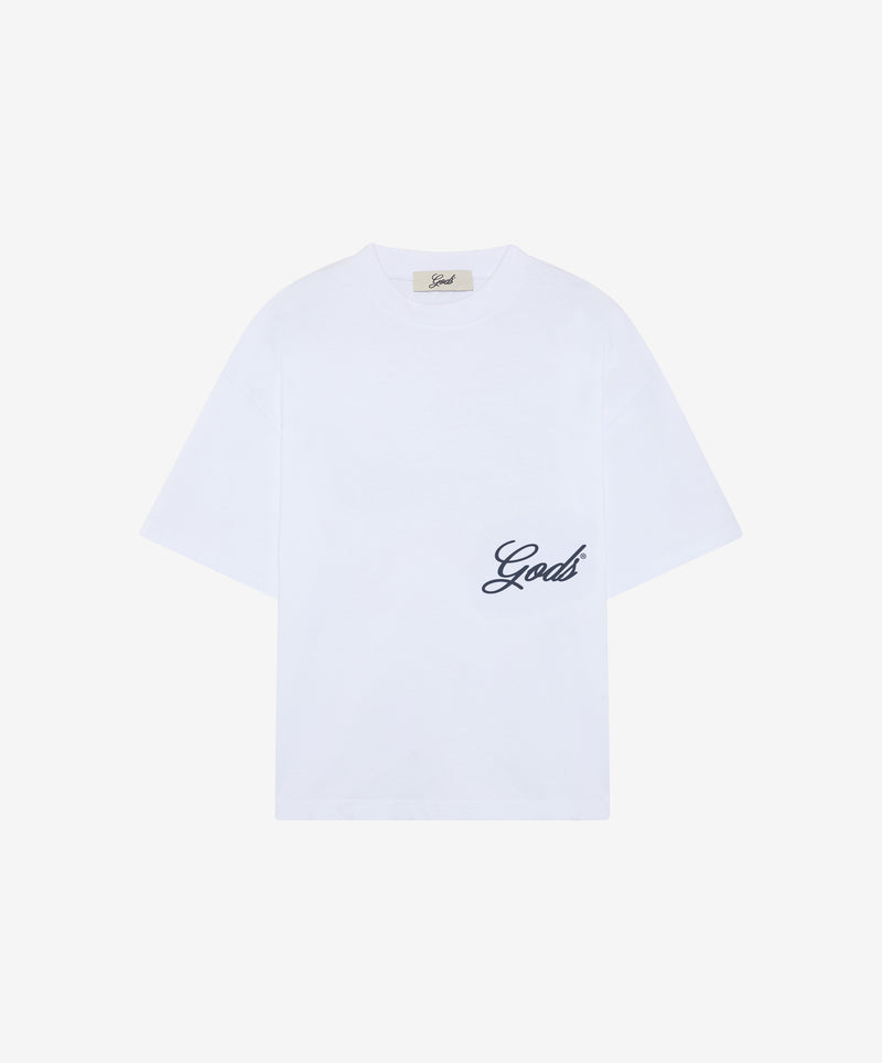 Script Boxy Tee White