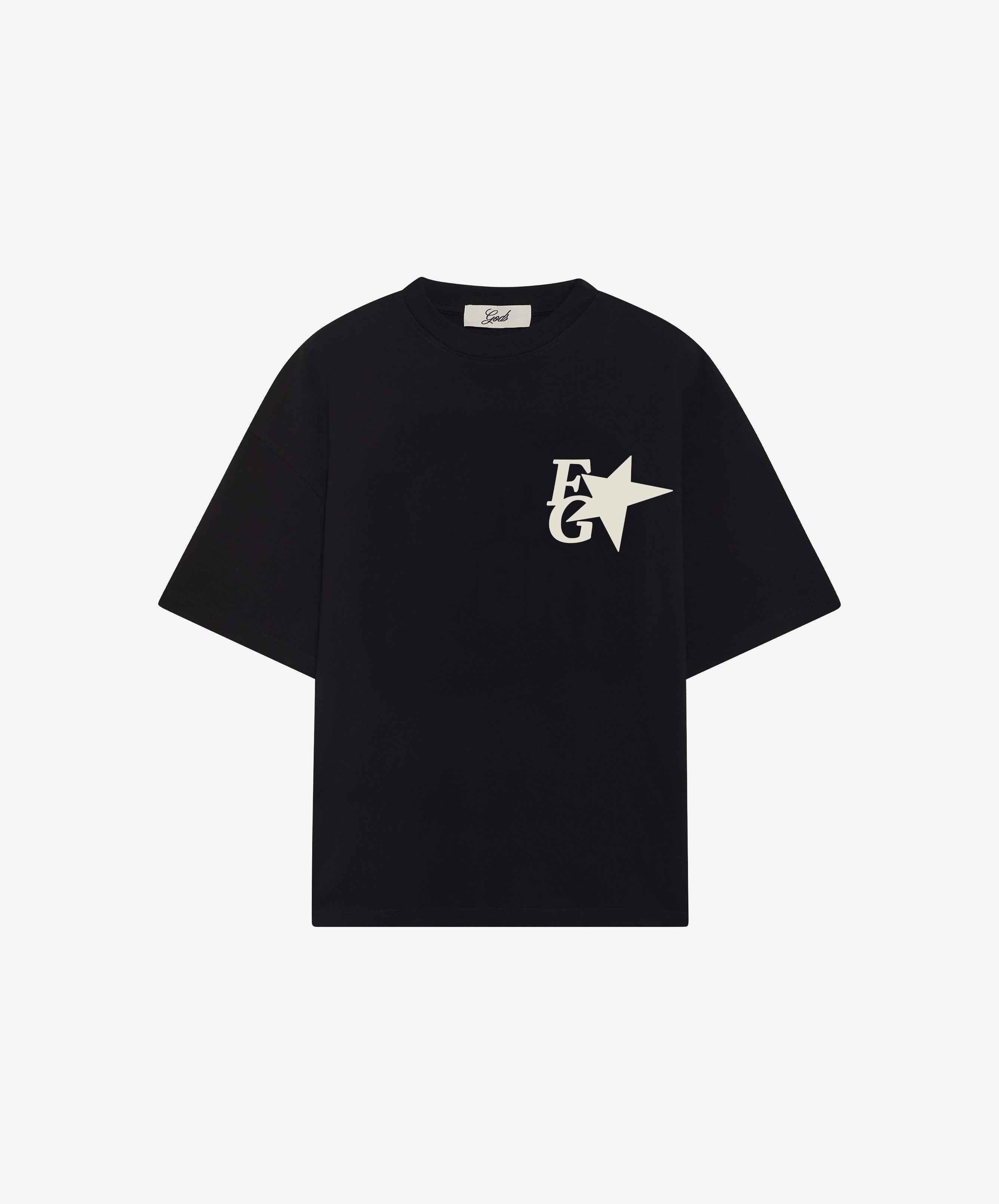 Star Boxy Tee Black