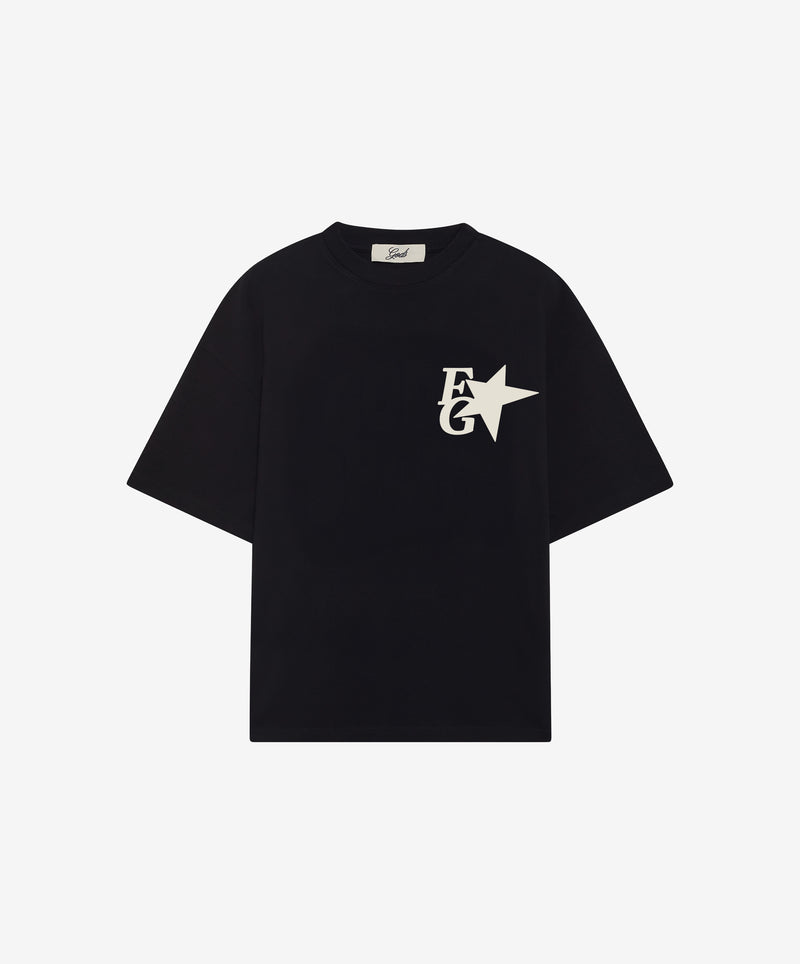 Star Boxy Tee Black