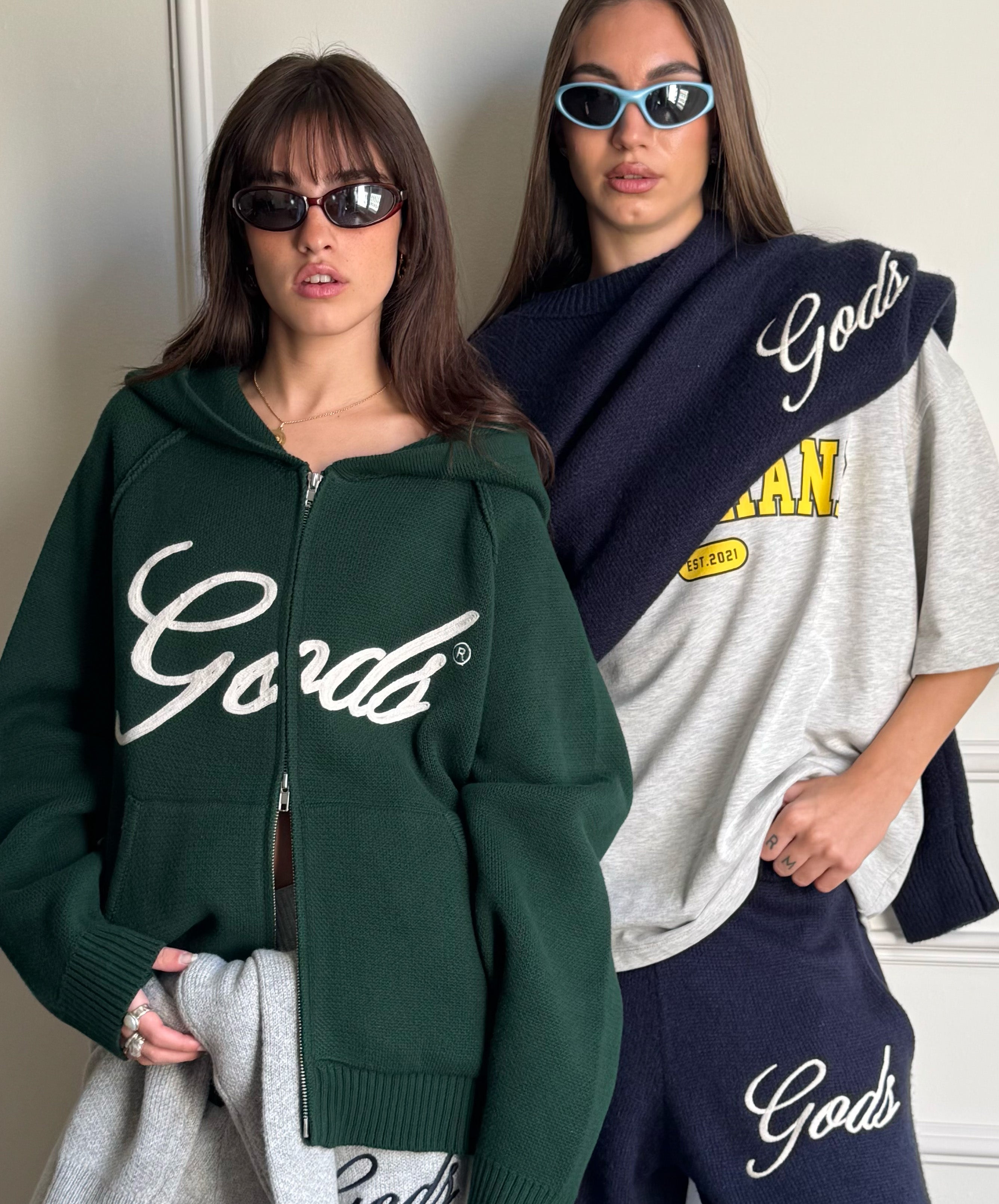 Gods Knitted Zipper Green