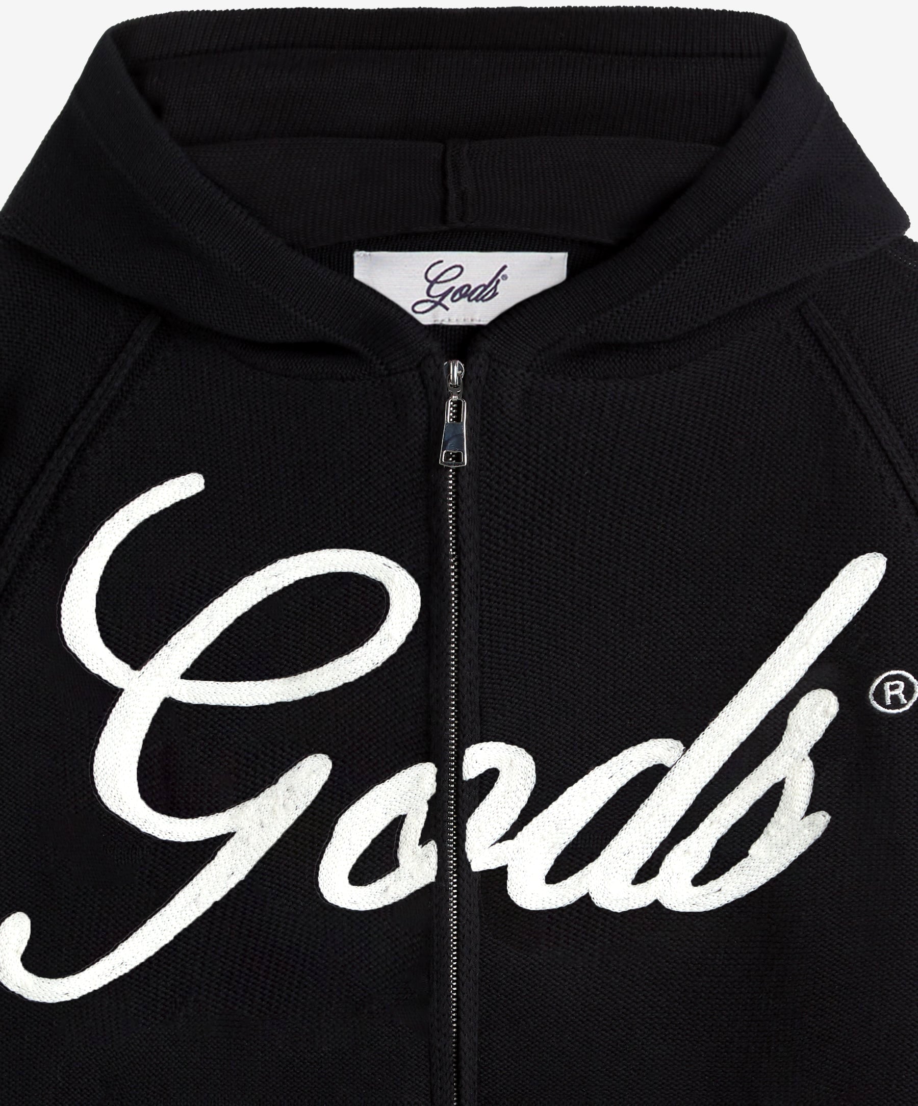 Gods Knitted Zipper Black