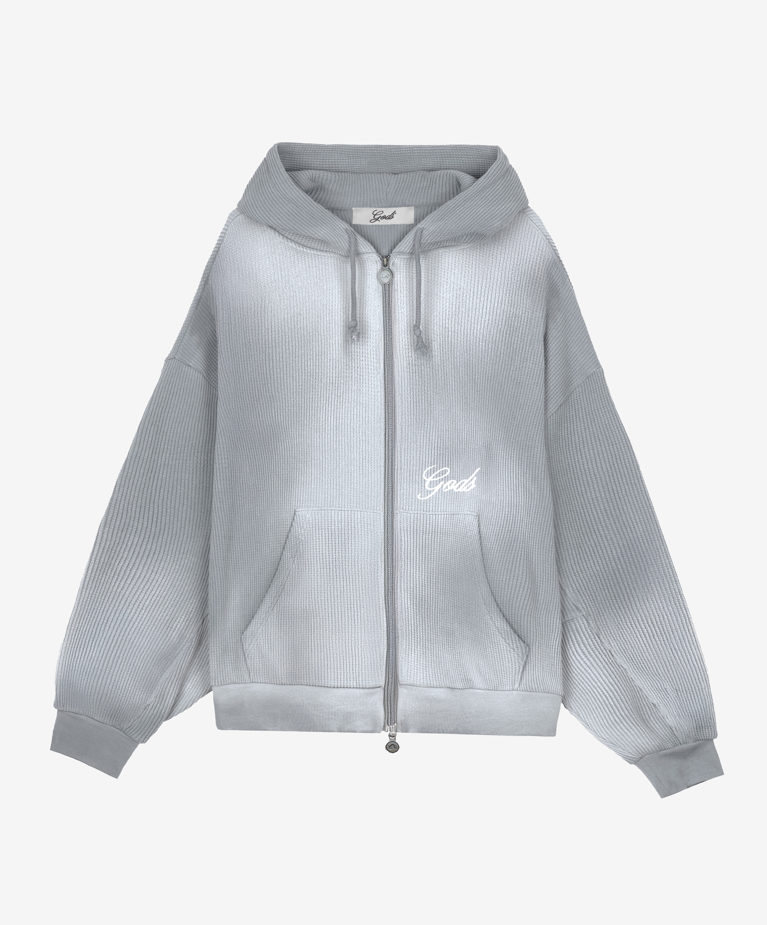 Waffle Zipper Light Grey