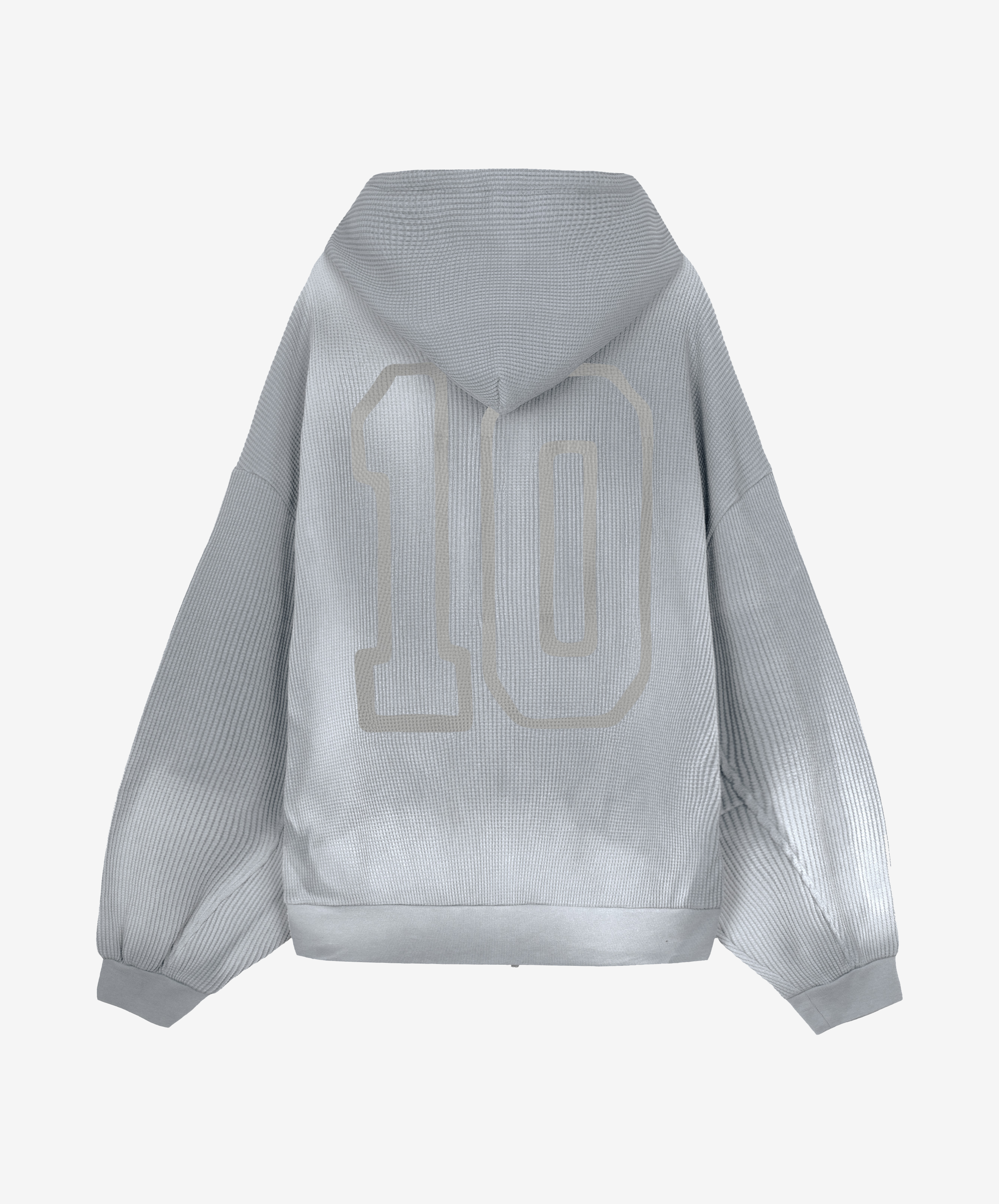 Waffle Zipper Light Grey
