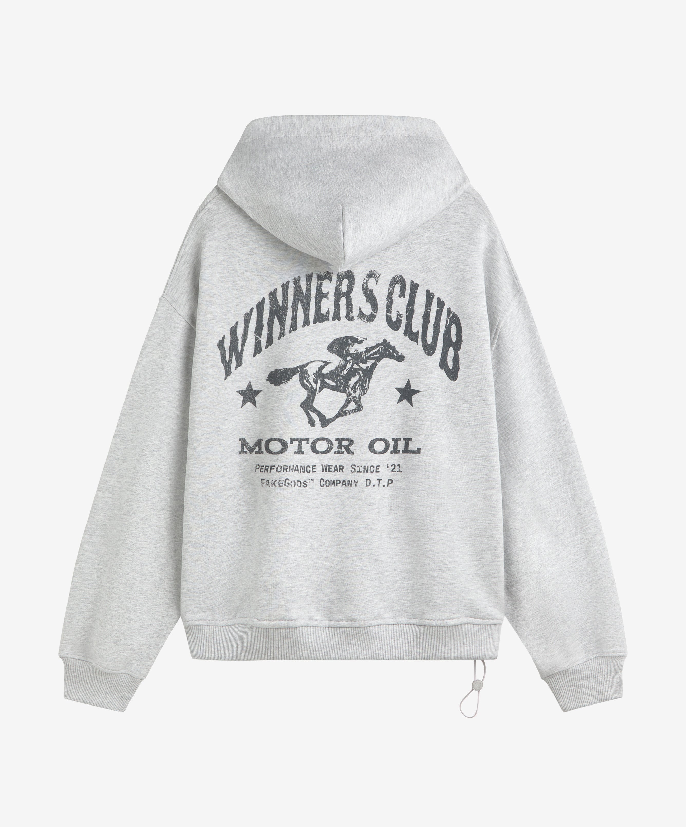 Winners Club Cropped Hoodie Light Grey