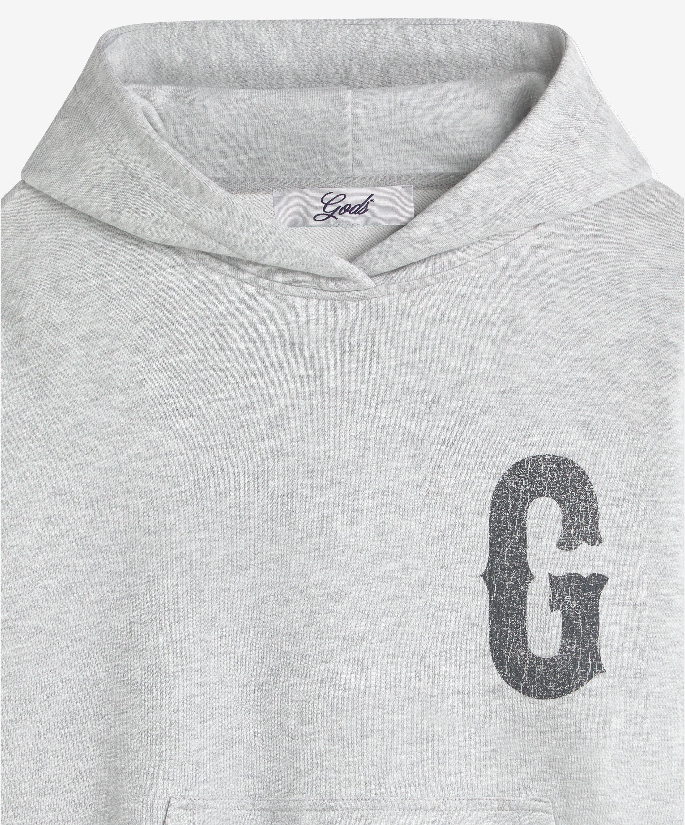 Winners Club Cropped Hoodie Light Grey