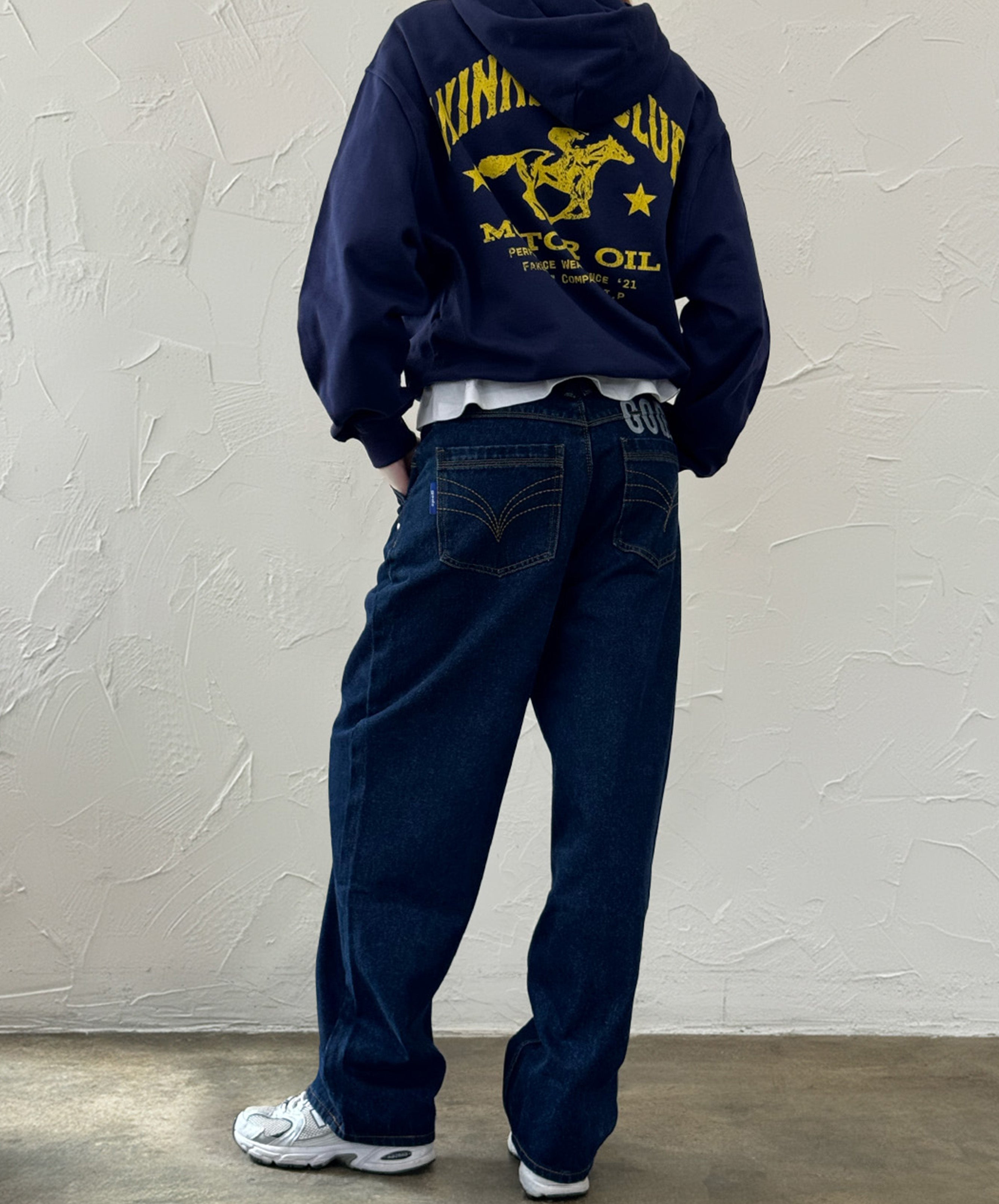Winners Club Cropped Hoodie Navy