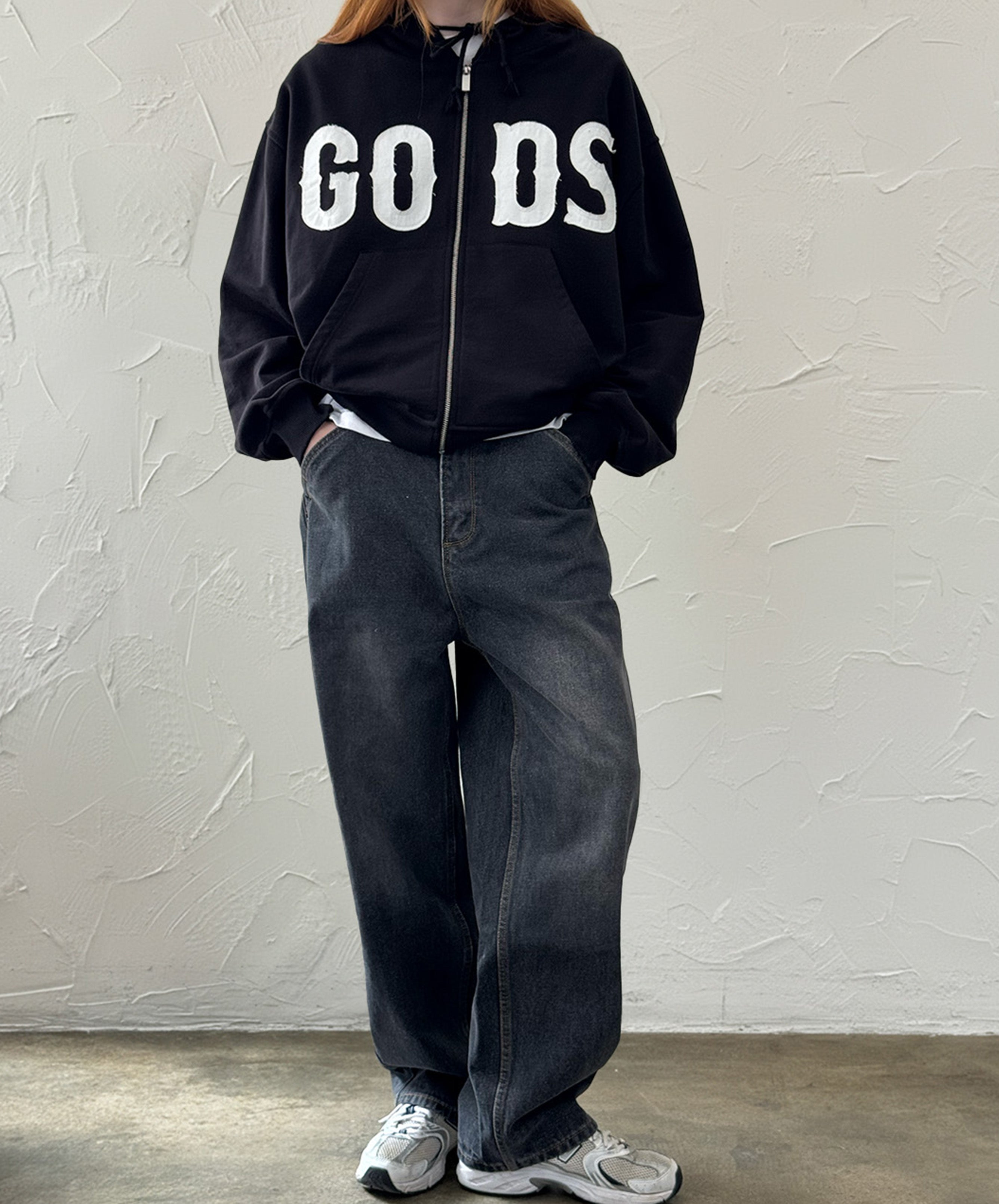 Baggy Denim Jeans Dark Grey
