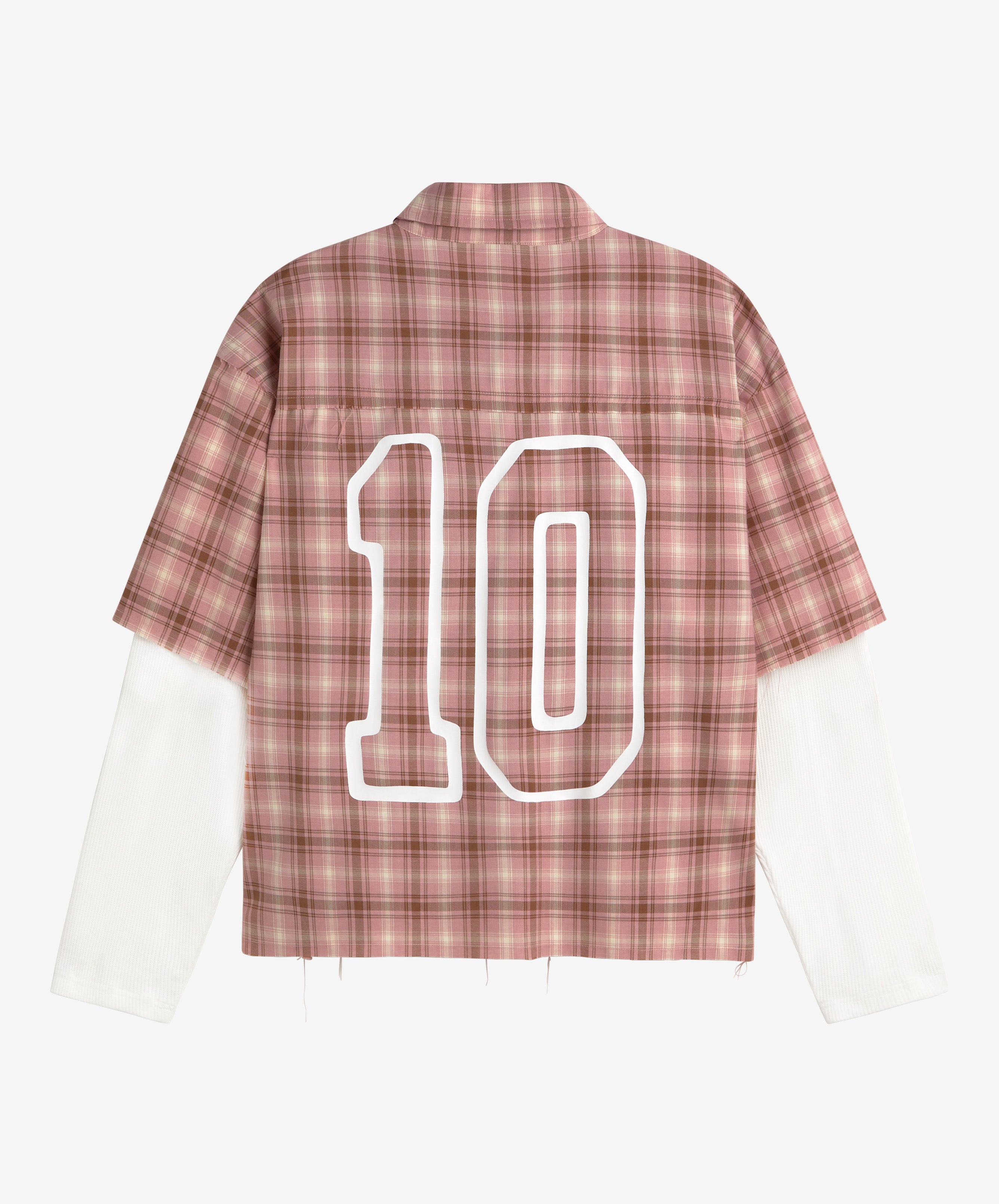 Plaid Layered Shirt Rose