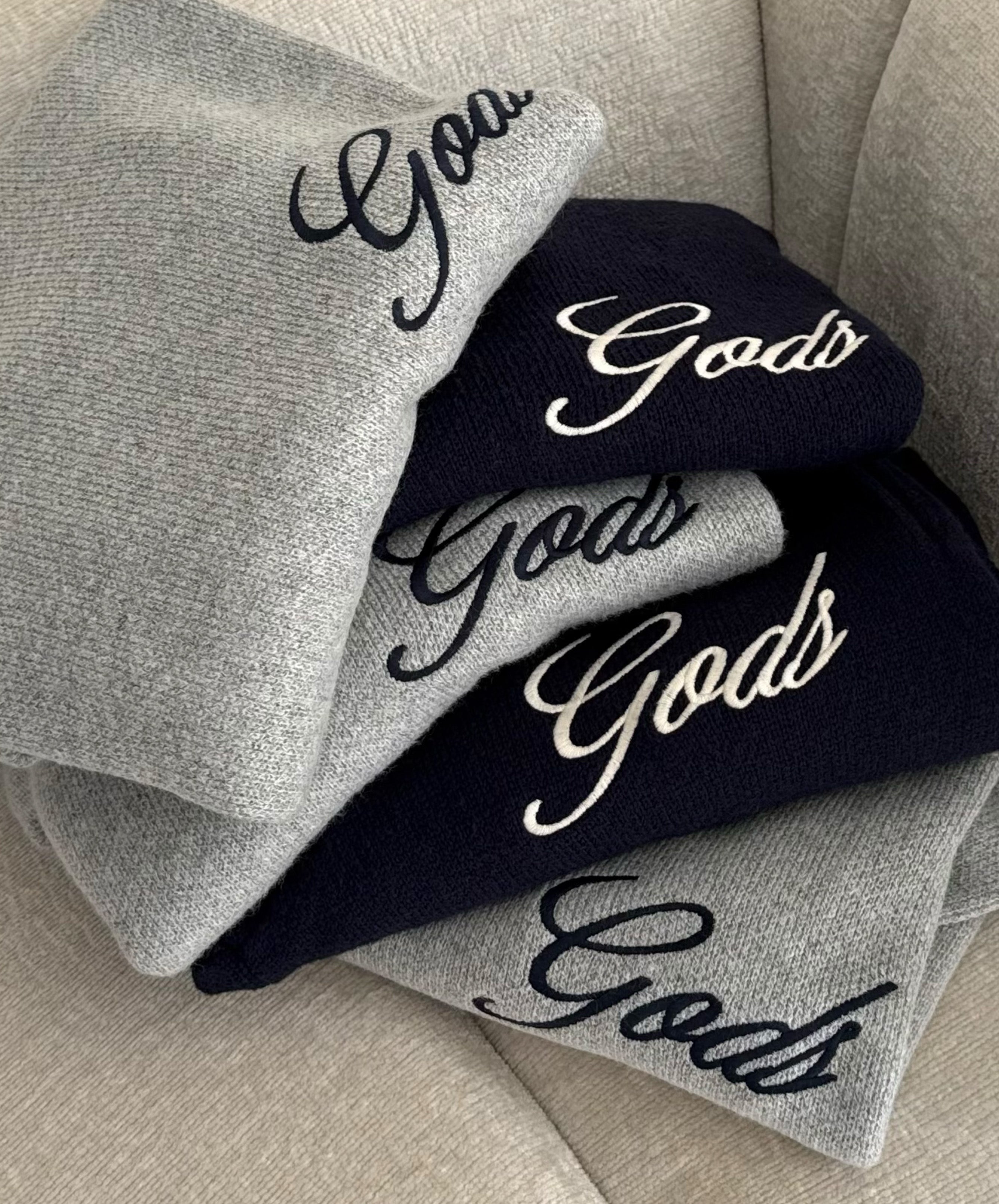 Handwritten Knitted Sweater Navy