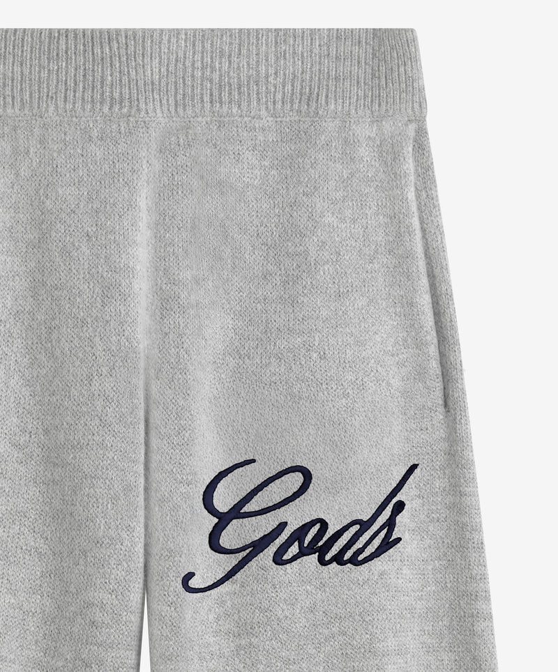 Handwritten Knitted Joggers Light Gray
